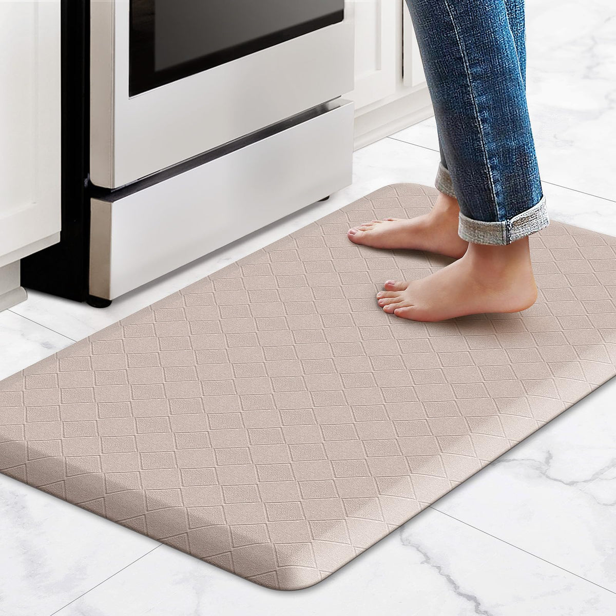 HappyTrends Kitchen Mats for Floor Cushioned Anti-Fatigue Kitchen Rugs