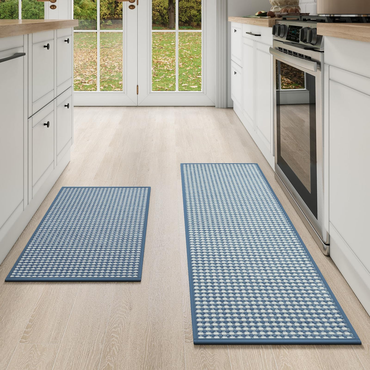 YDKGL Kitchen Rugs Kitchen Mats for Floor Non Slip Washable Brown 17"x30"