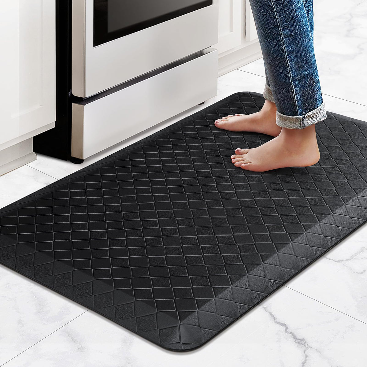 HappyTrends Kitchen Mats for Floor Cushioned Anti-Fatigue Kitchen Rugs