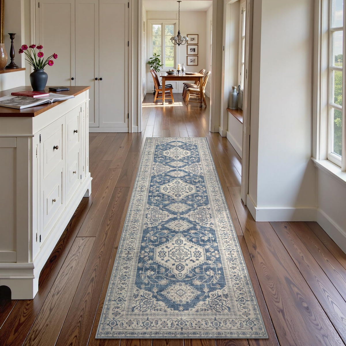 Lahome Oriental Kitchen Runner Rug Non Slip, 2x8 Runners for Hallways