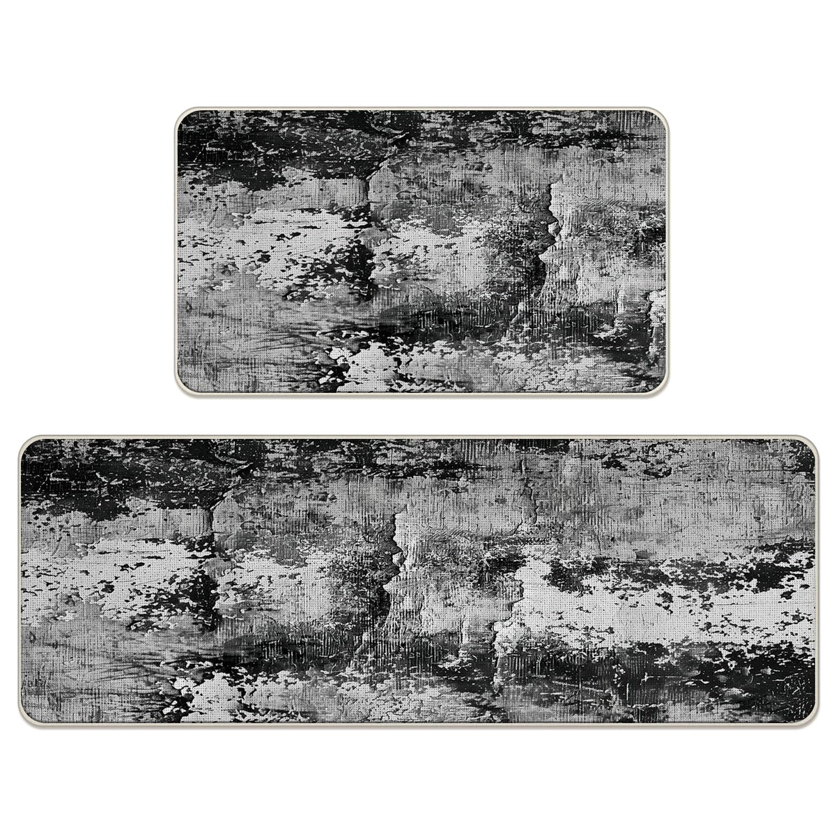 Boho Vintage Floral Kitchen Rugs Set of 2