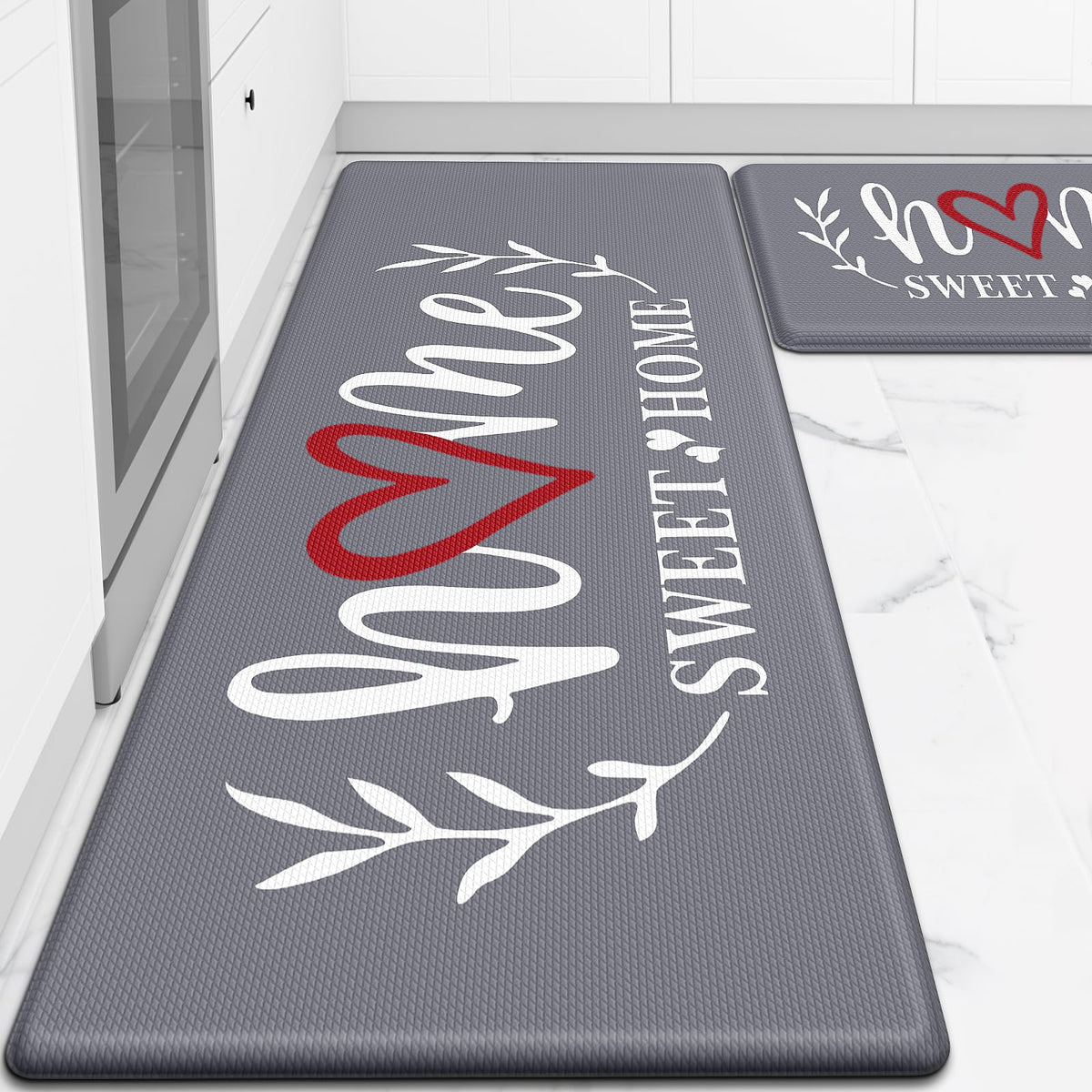 HappyTrends Kitchen Mat for Floor, 2PCS Anti-Fatigue Kitchen Rugs