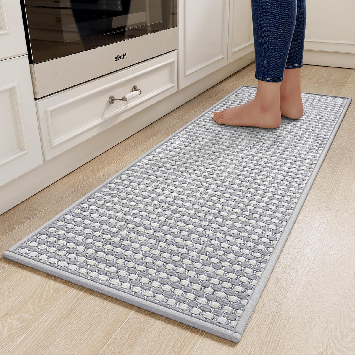 YDKGL Kitchen Rugs Kitchen Mats for Floor Non Slip Washable Brown 17"x30"