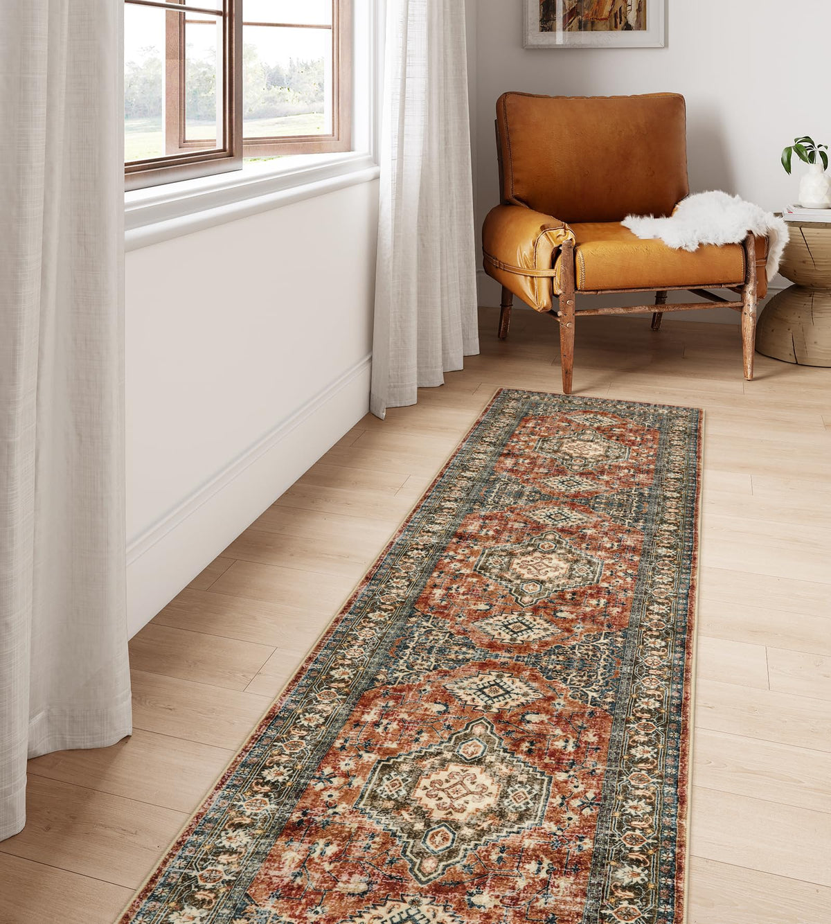 Lahome Oriental Kitchen Runner Rug Non Slip, 2x8 Runners for Hallways