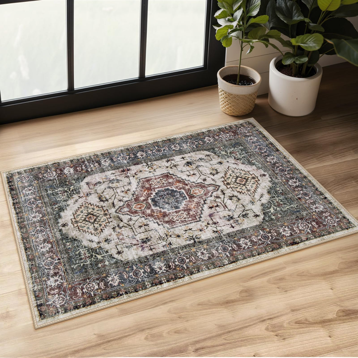 Lahome Oriental Kitchen Runner Rug Non Slip, 2x8 Runners for Hallways