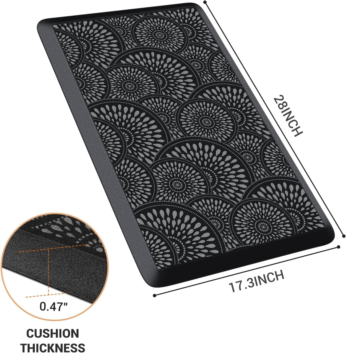 Mattitude Kitchen Mat, Waterproof Non-Slip Standing Mats and Rugs