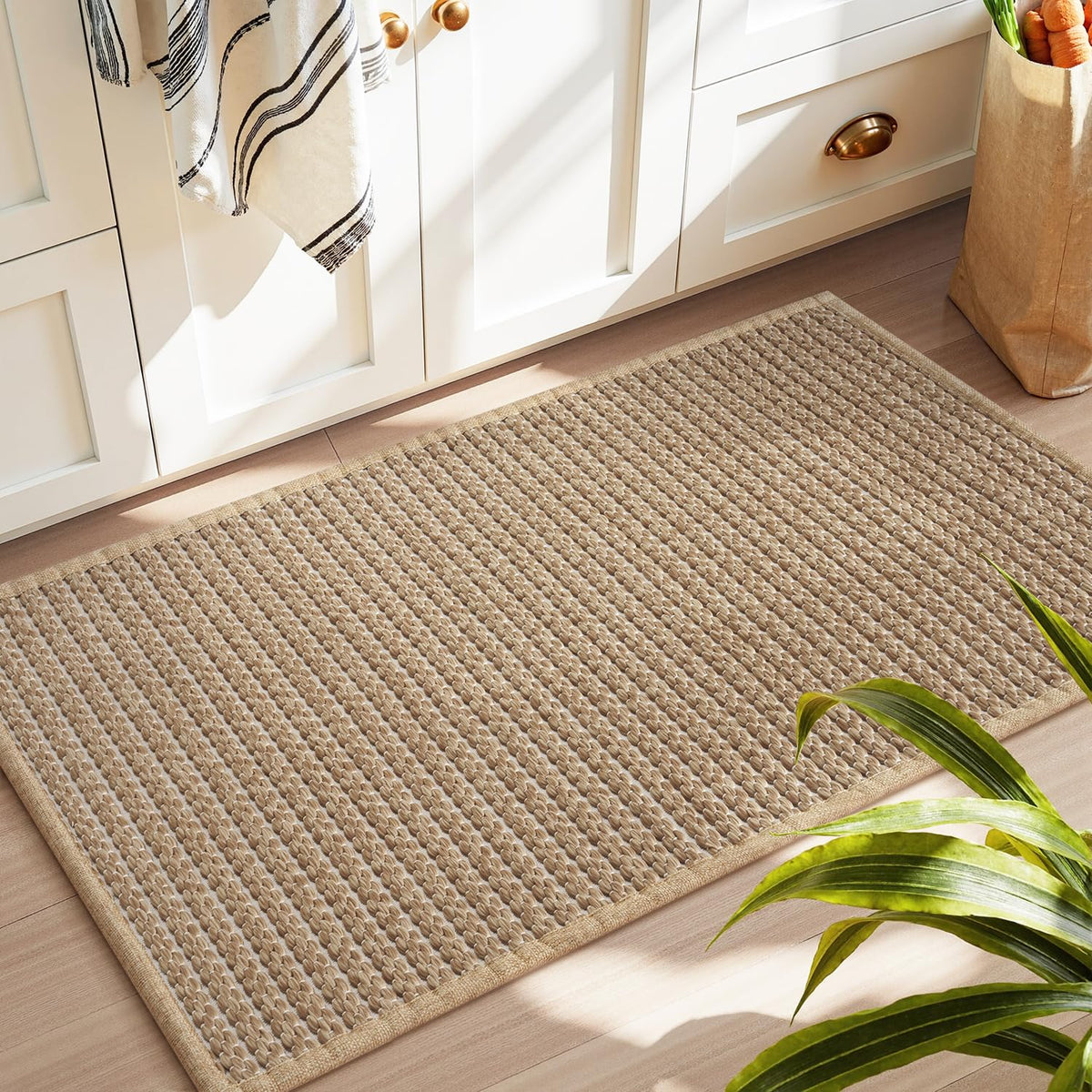 PADOOR Kitchen Rugs Non Slip Washable Kitchen Mats for Floor