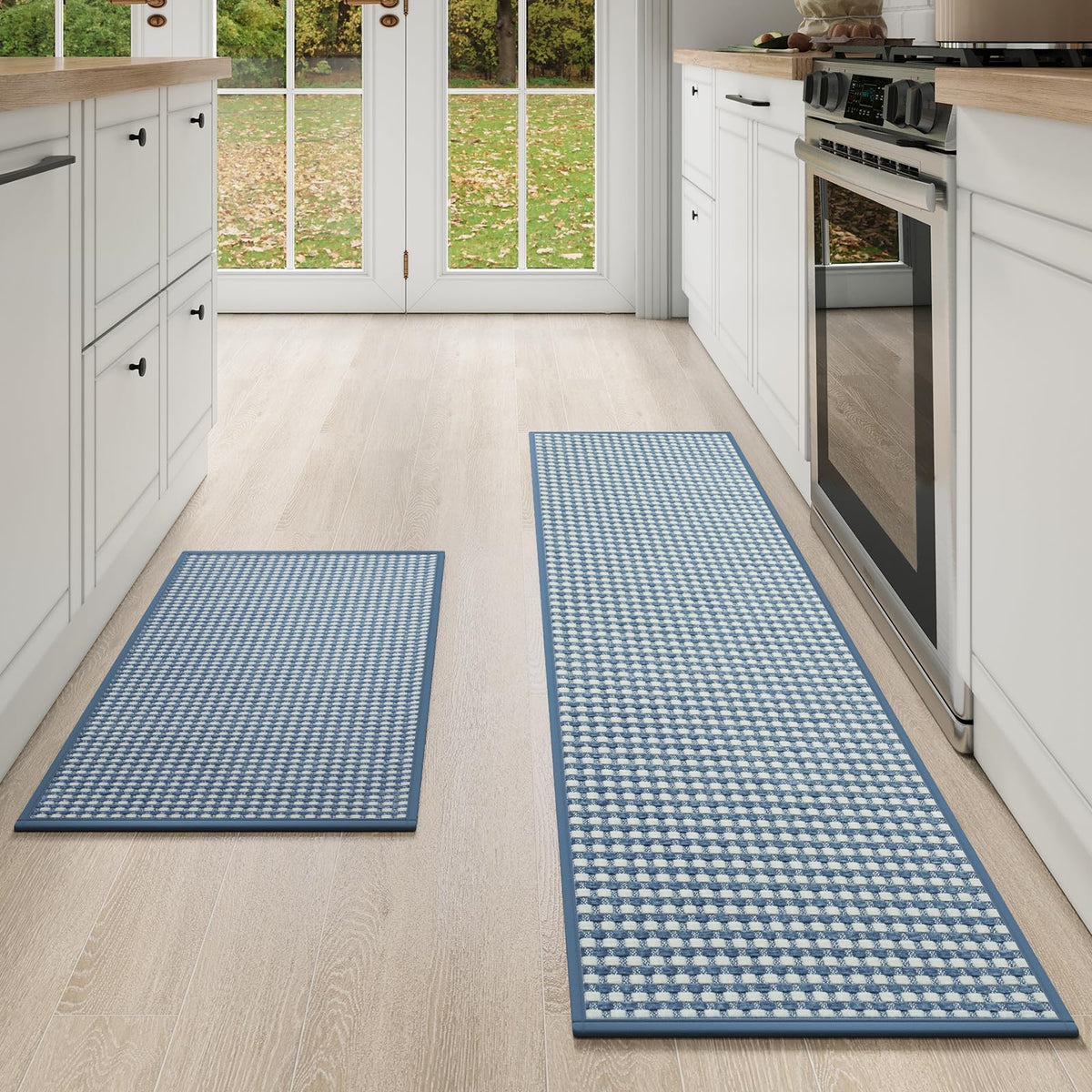 YDKGL Kitchen Rugs Kitchen Mats for Floor Non Slip Washable Brown 17"x30"