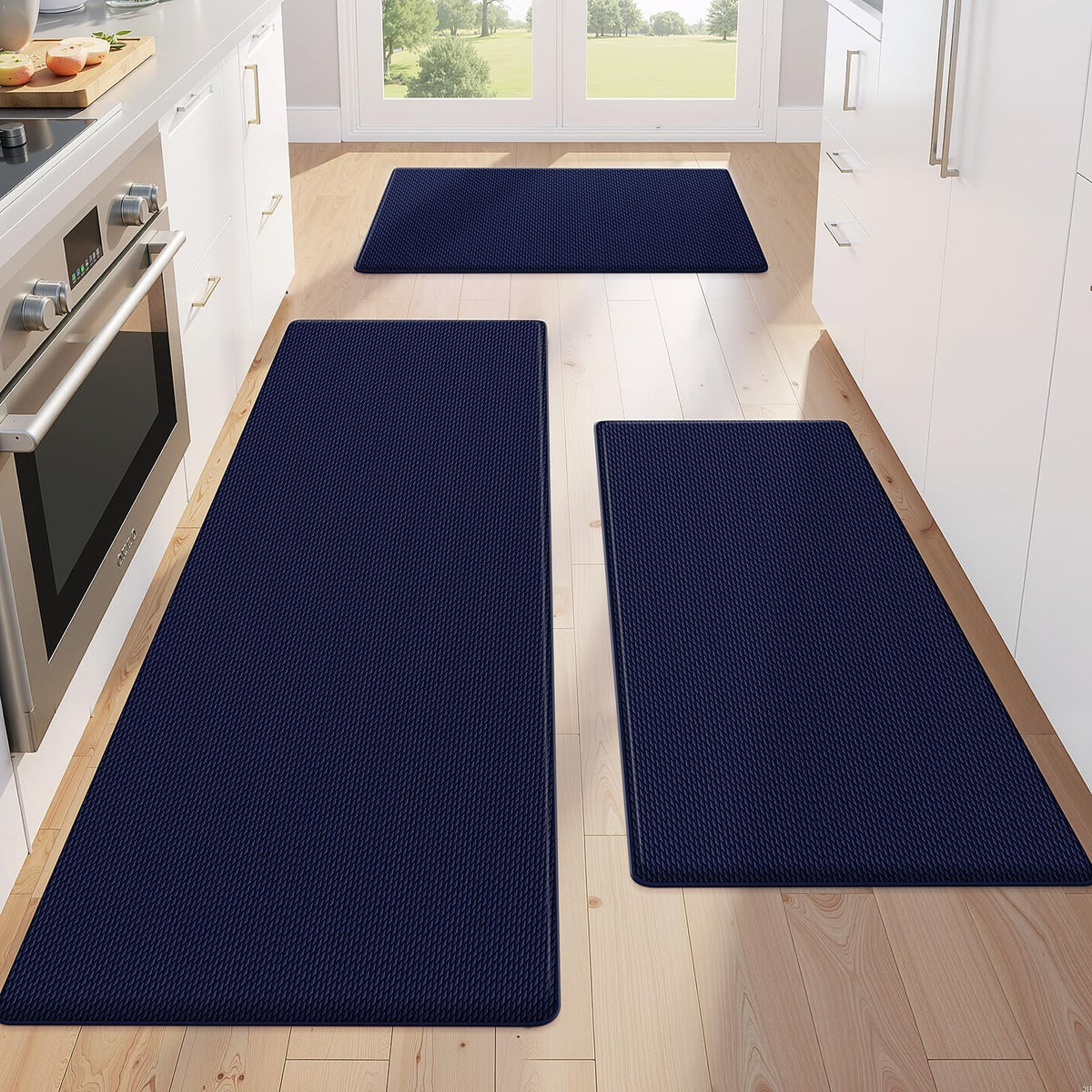 KitchenClouds Kitchen Mats for Floor,3PCS Cushioned Soft Kitchen Rugs