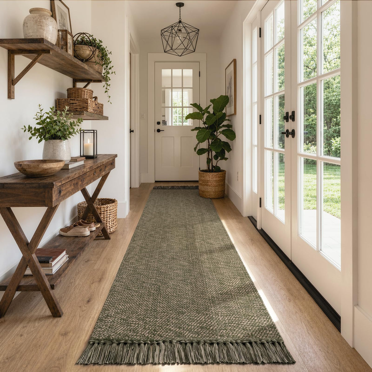 Collive Bathroom Runner Rug, 2' x 5' Modern Farmhouse Kitchen Rugs