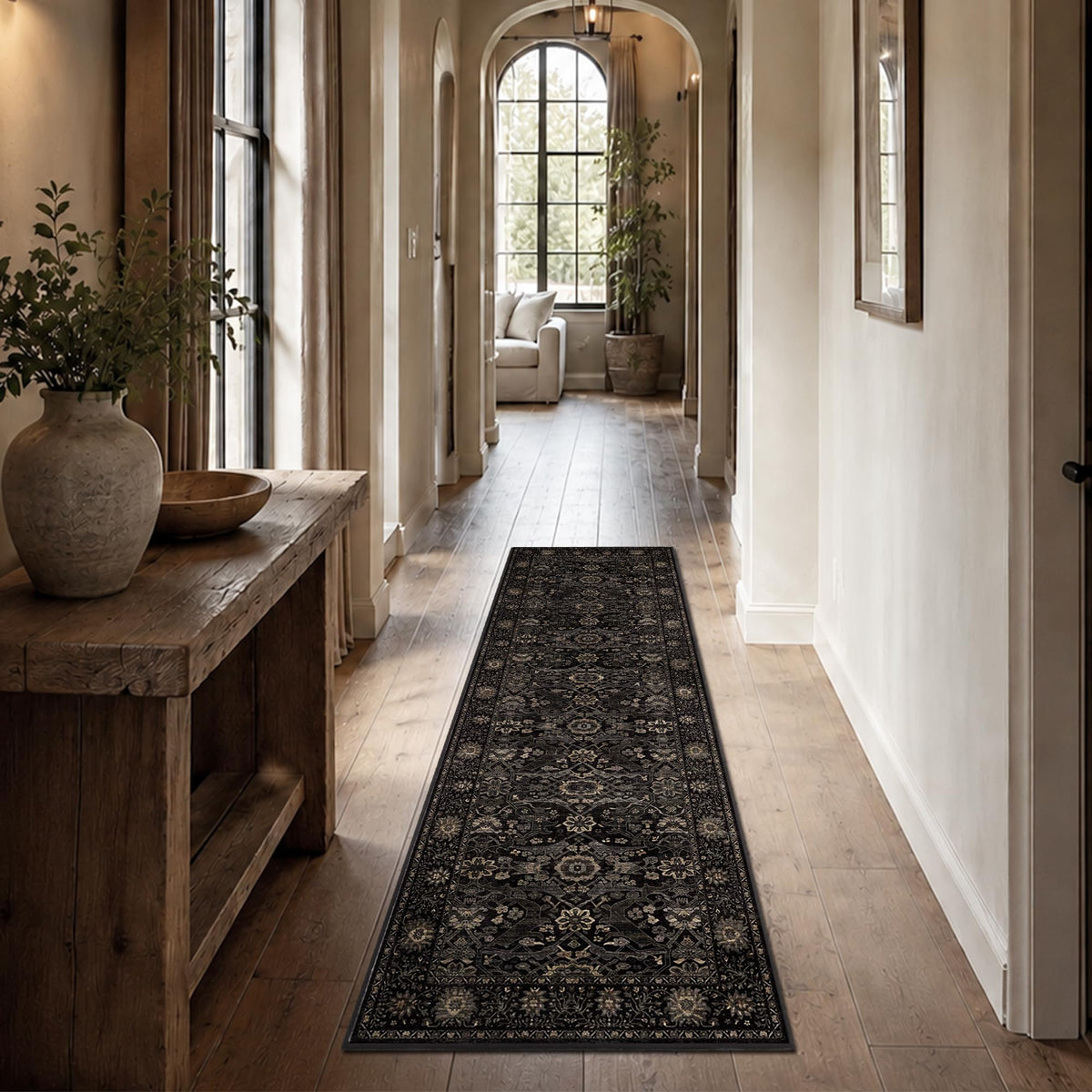 2x3 Washable Rug Beige Vintage Rugs for Entryway Kitchen