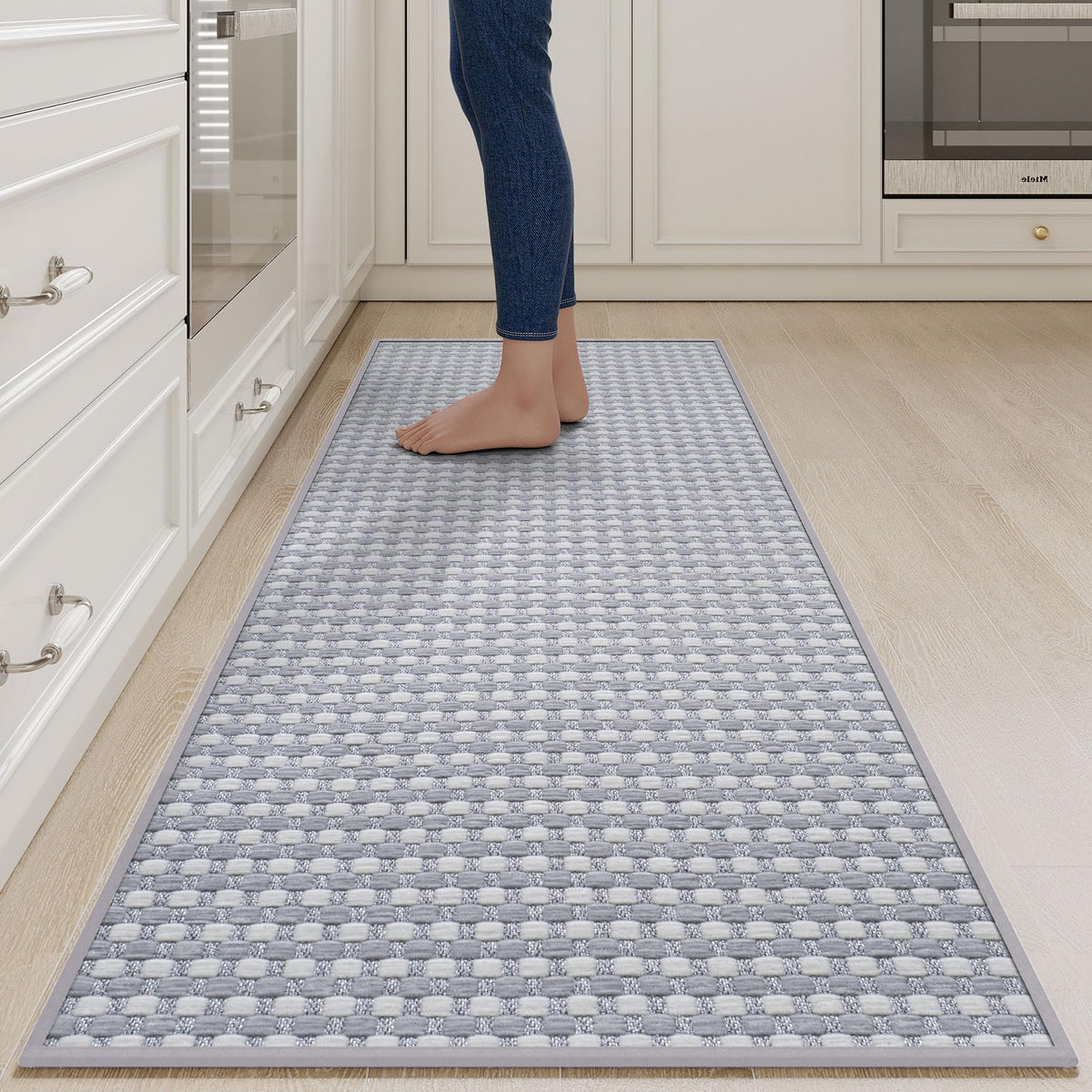 YDKGL Kitchen Rugs Kitchen Mats for Floor Non Slip Washable Brown 17"x30"