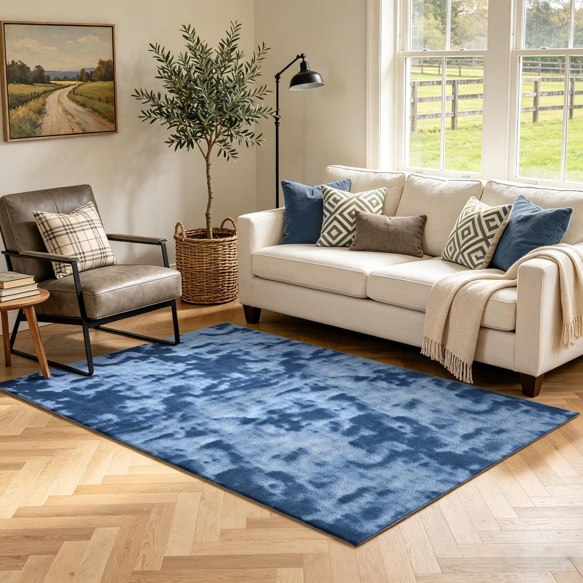 2x6 Grey Runner Rug Washable Non-Slip Soft for Kitchen Hallway Bathroom