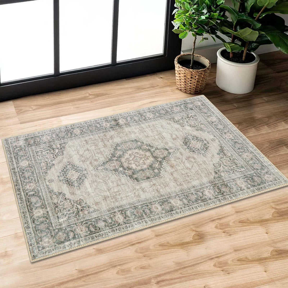 Lahome Oriental Kitchen Runner Rug Non Slip, 2x8 Runners for Hallways