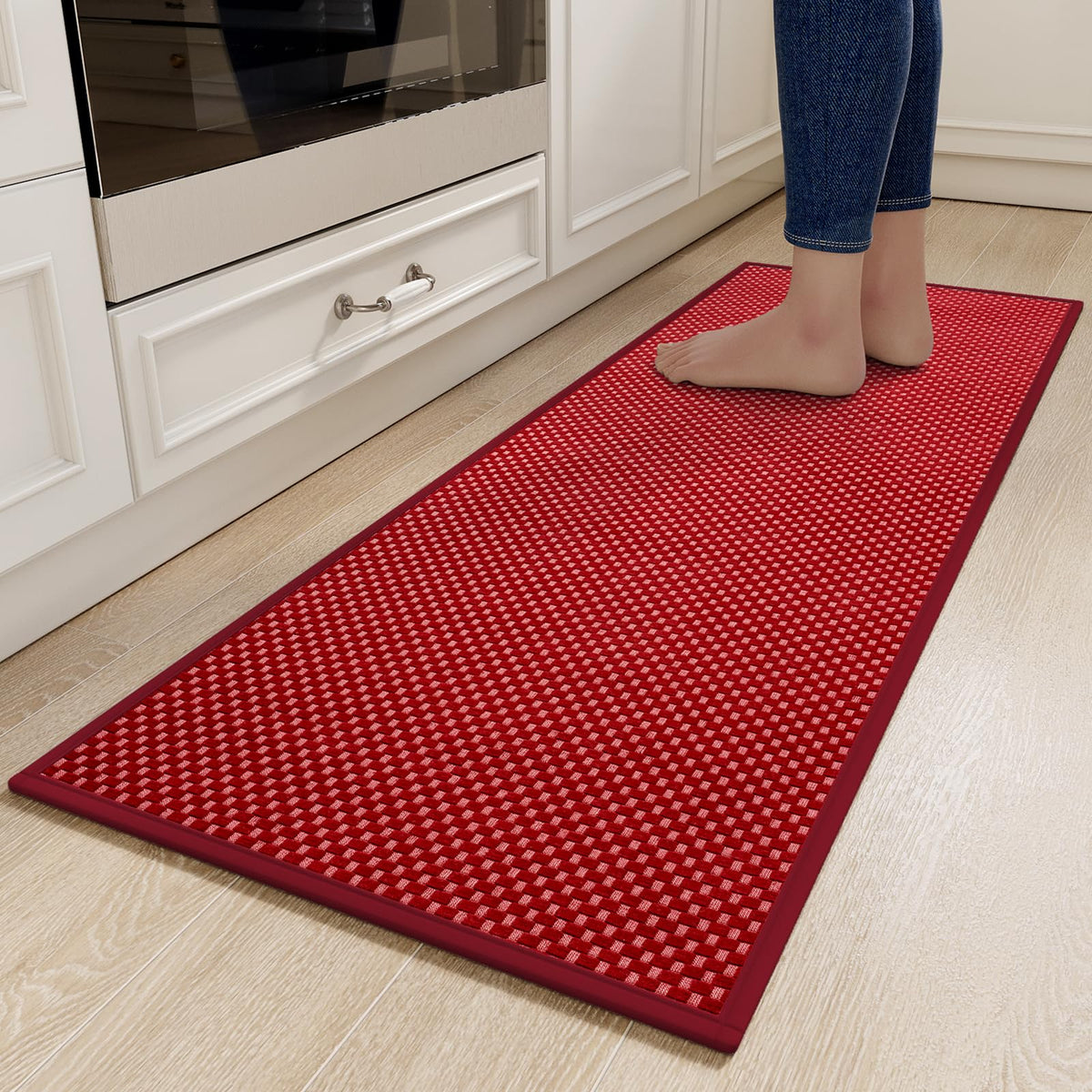 YDKGL Kitchen Rugs Kitchen Mats for Floor Non Slip Washable Brown 17"x30"