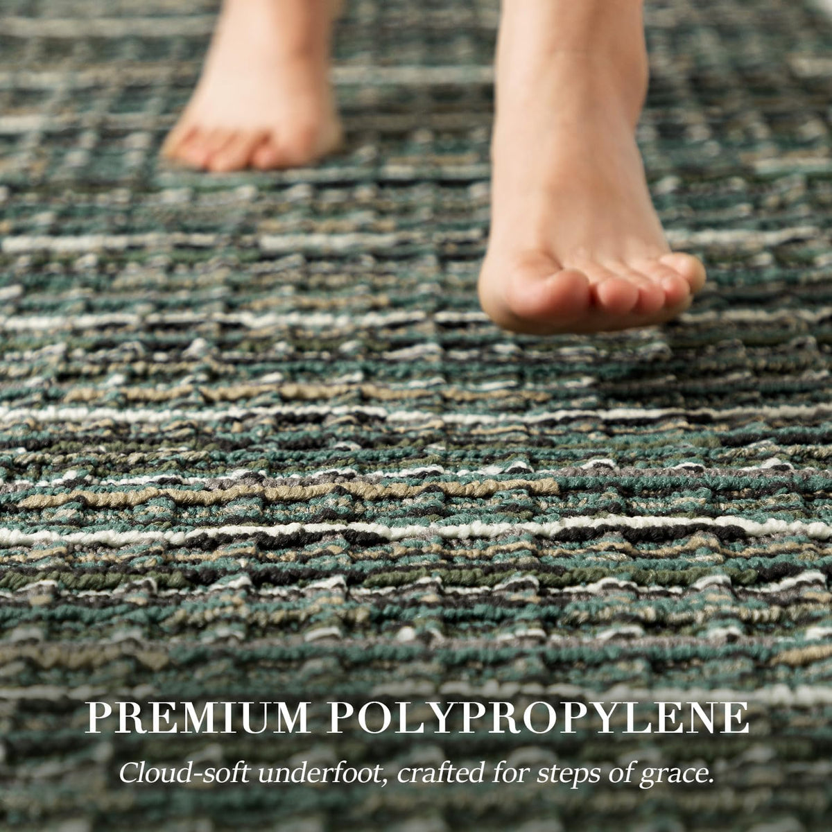 BSICPRO Kitchen Rugs Sets of 2, Non Slip Kitchen Mats for Floor, Green