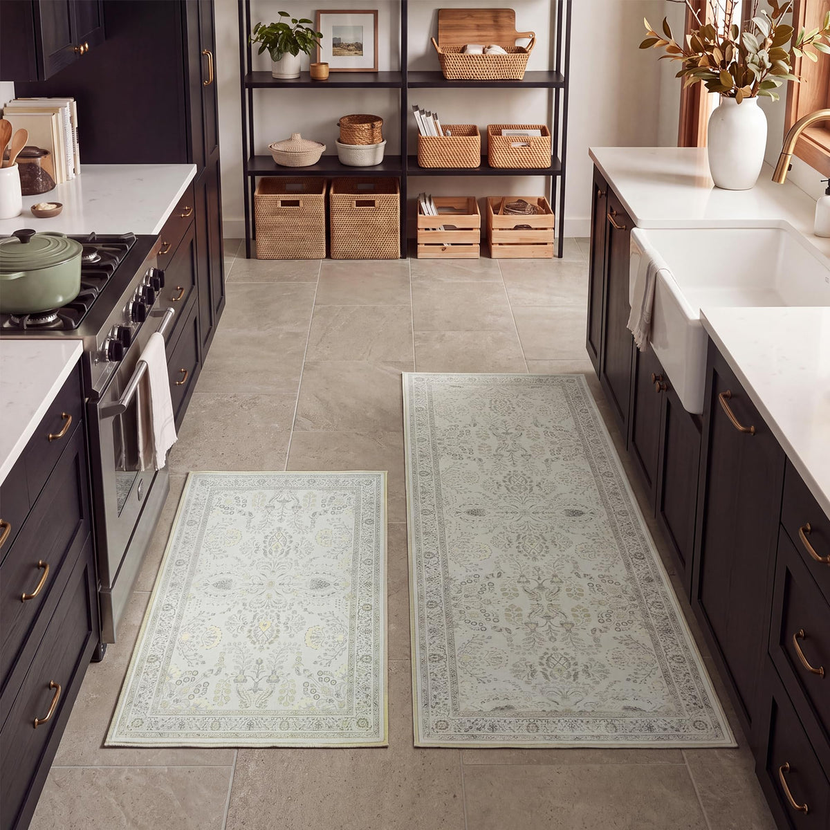 GRANNY SAYS Boho Kitchen Rug Set of 3, Anti Fatigue Kitchen Mats Non Slip