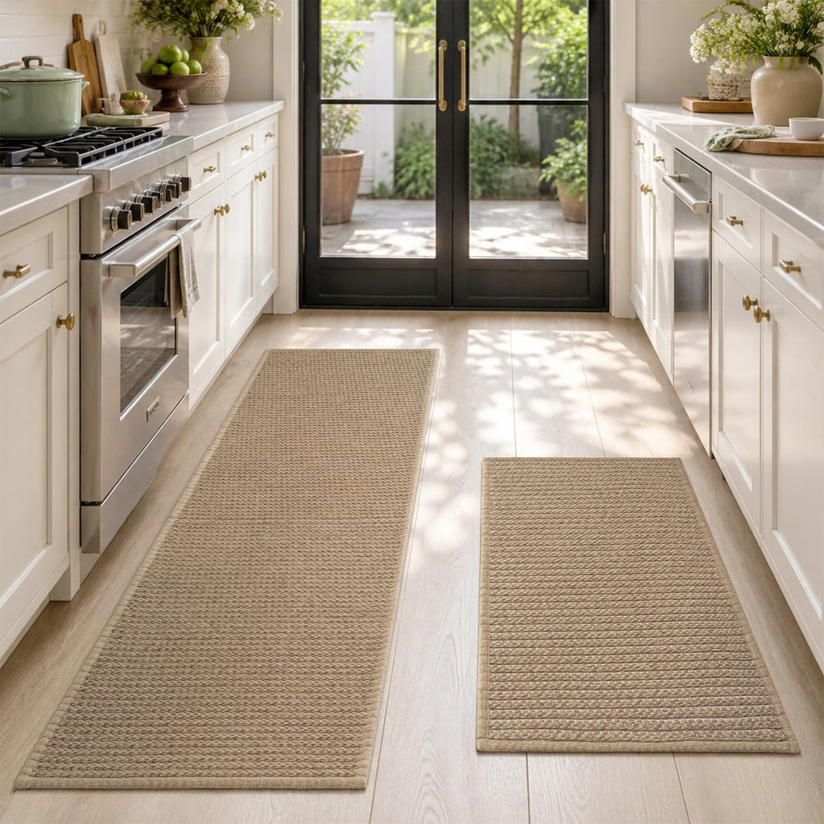 PADOOR Kitchen Rugs Non Slip Washable Kitchen Mats for Floor