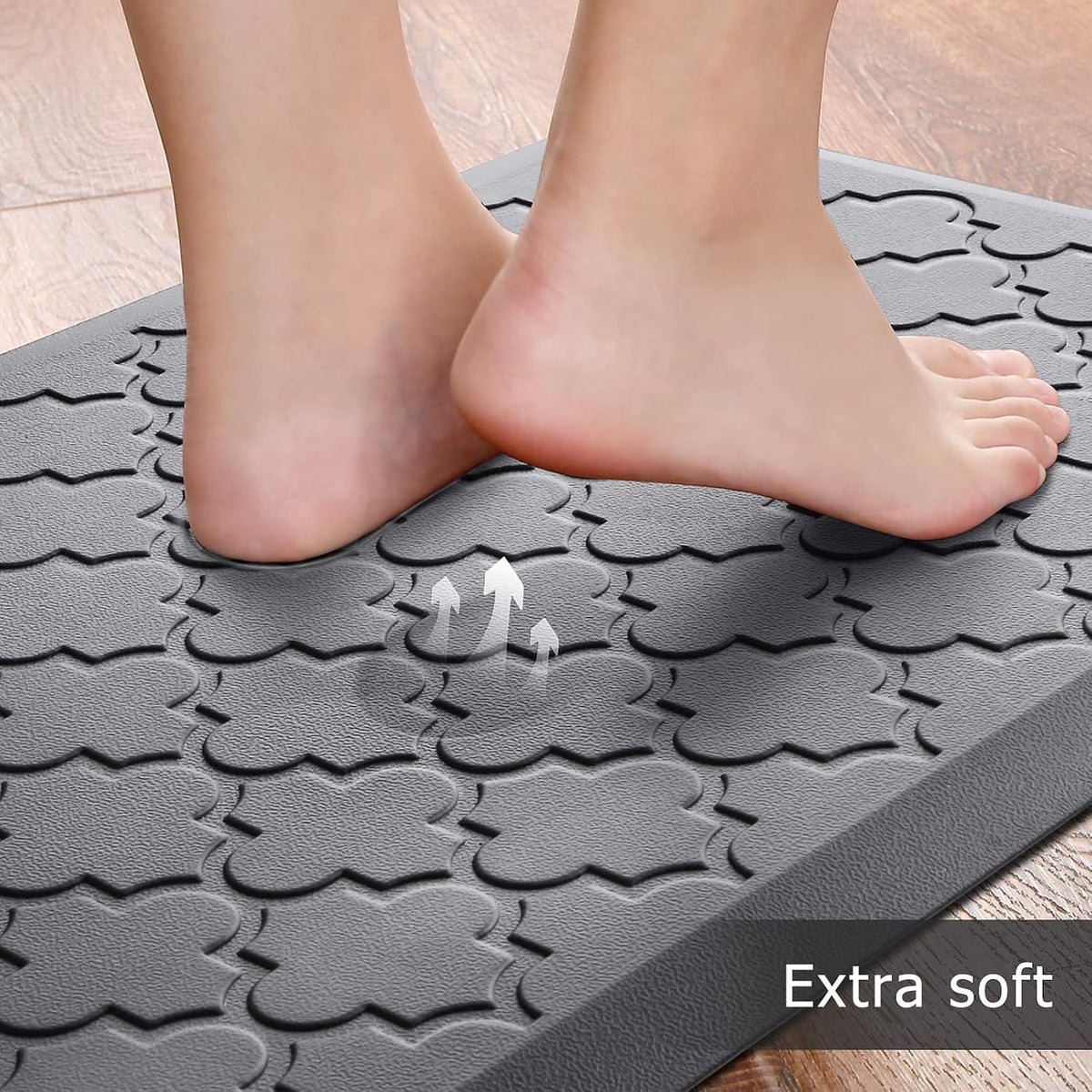 Kitchen Mat 2 PCS Cushioned Anti-Fatigue Floor Mat Standing Mat for Kitchen