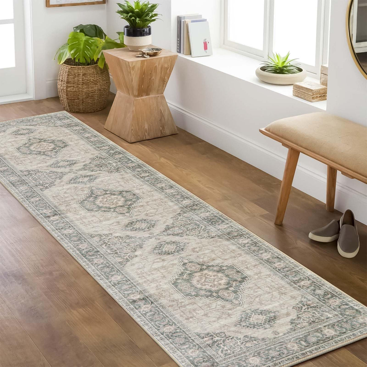 Lahome Oriental Kitchen Runner Rug Non Slip, 2x8 Runners for Hallways