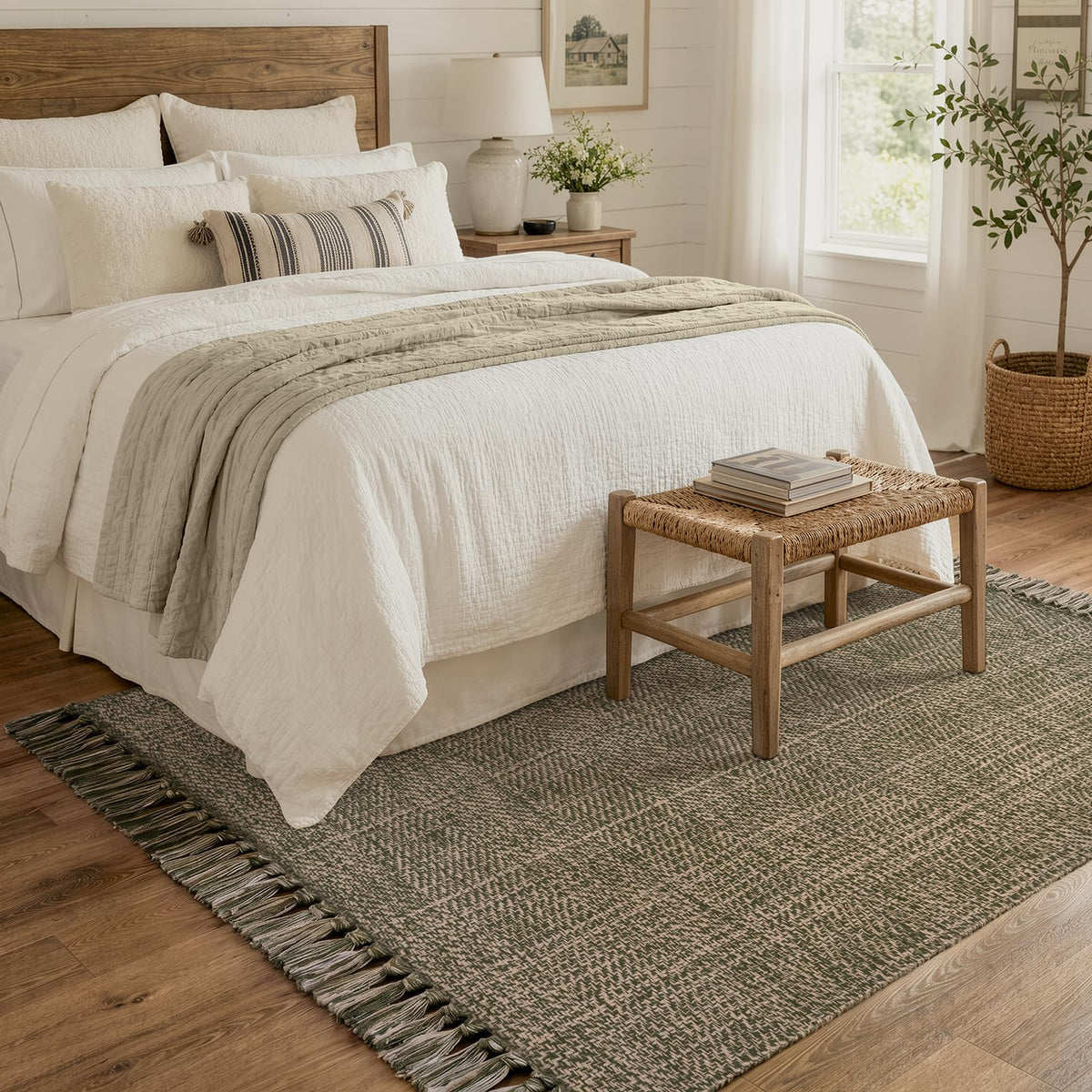 Collive Bathroom Runner Rug, 2' x 5' Modern Farmhouse Kitchen Rugs