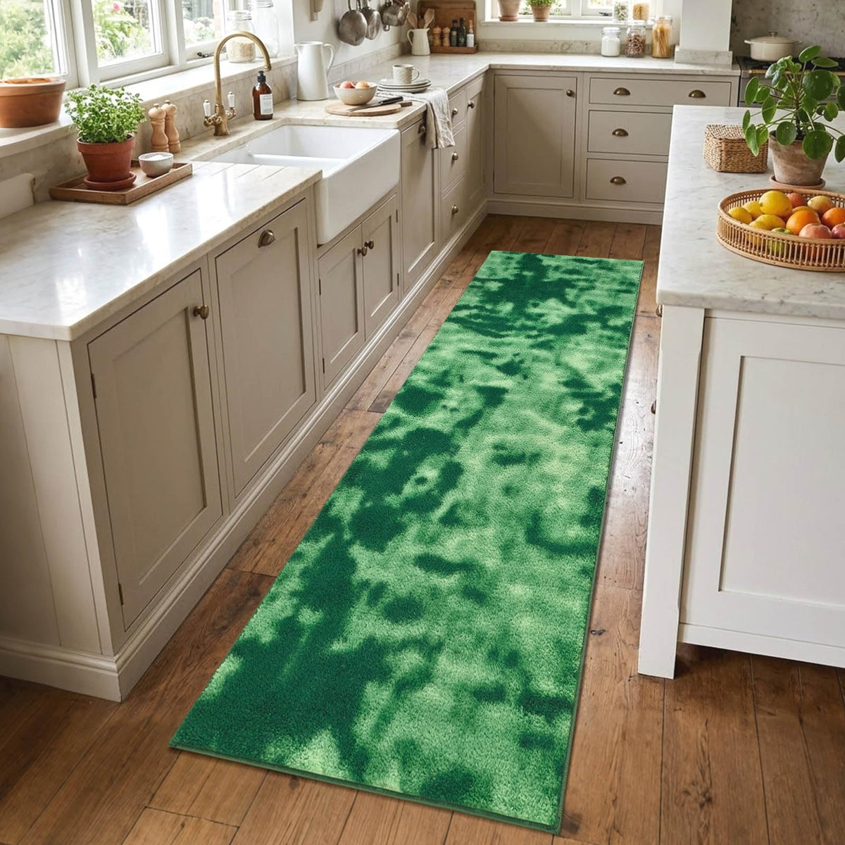 2x6 Grey Runner Rug Washable Non-Slip Soft for Kitchen Hallway Bathroom