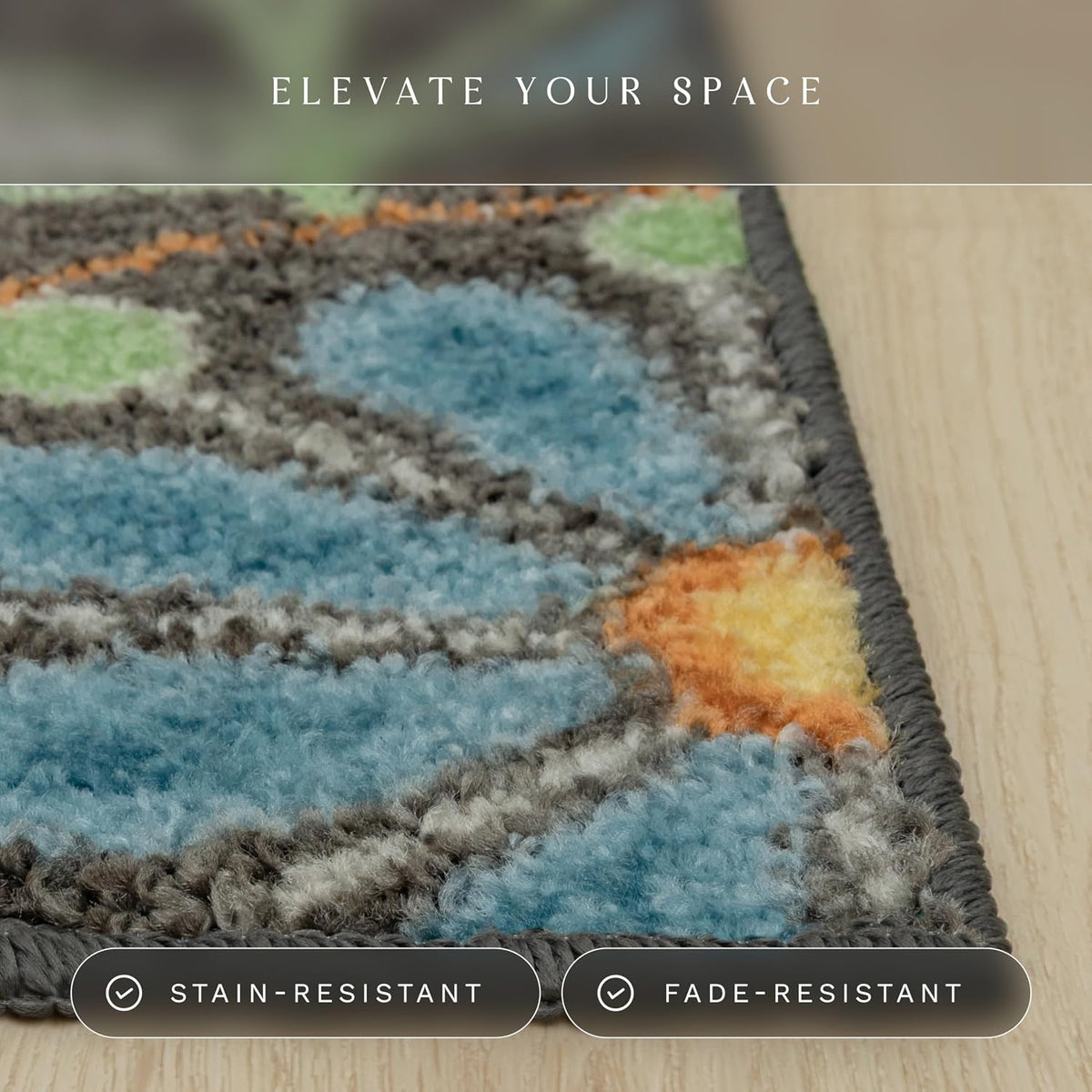 Maples Rugs Reggie Bohemian Floral Print Kitchen Rug, 2'6 x 3'10, Dark Grey