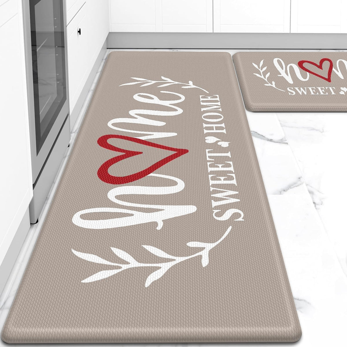 HappyTrends Kitchen Mat for Floor, 2PCS Anti-Fatigue Kitchen Rugs