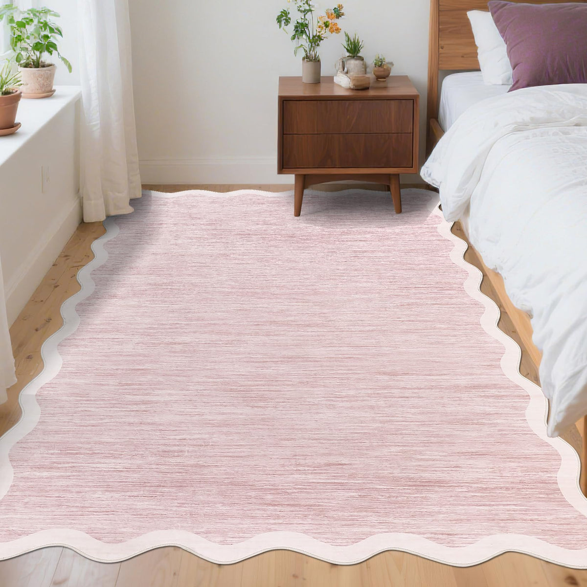 GarveeHome Scalloped Washable Runner Rug 2x6 Non Slip Kitchen Rugs