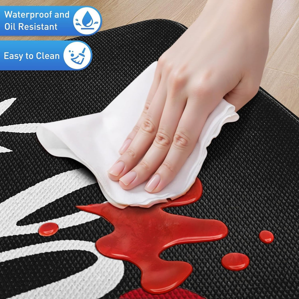 HappyTrends Kitchen Mat for Floor, 2PCS Anti-Fatigue Kitchen Rugs