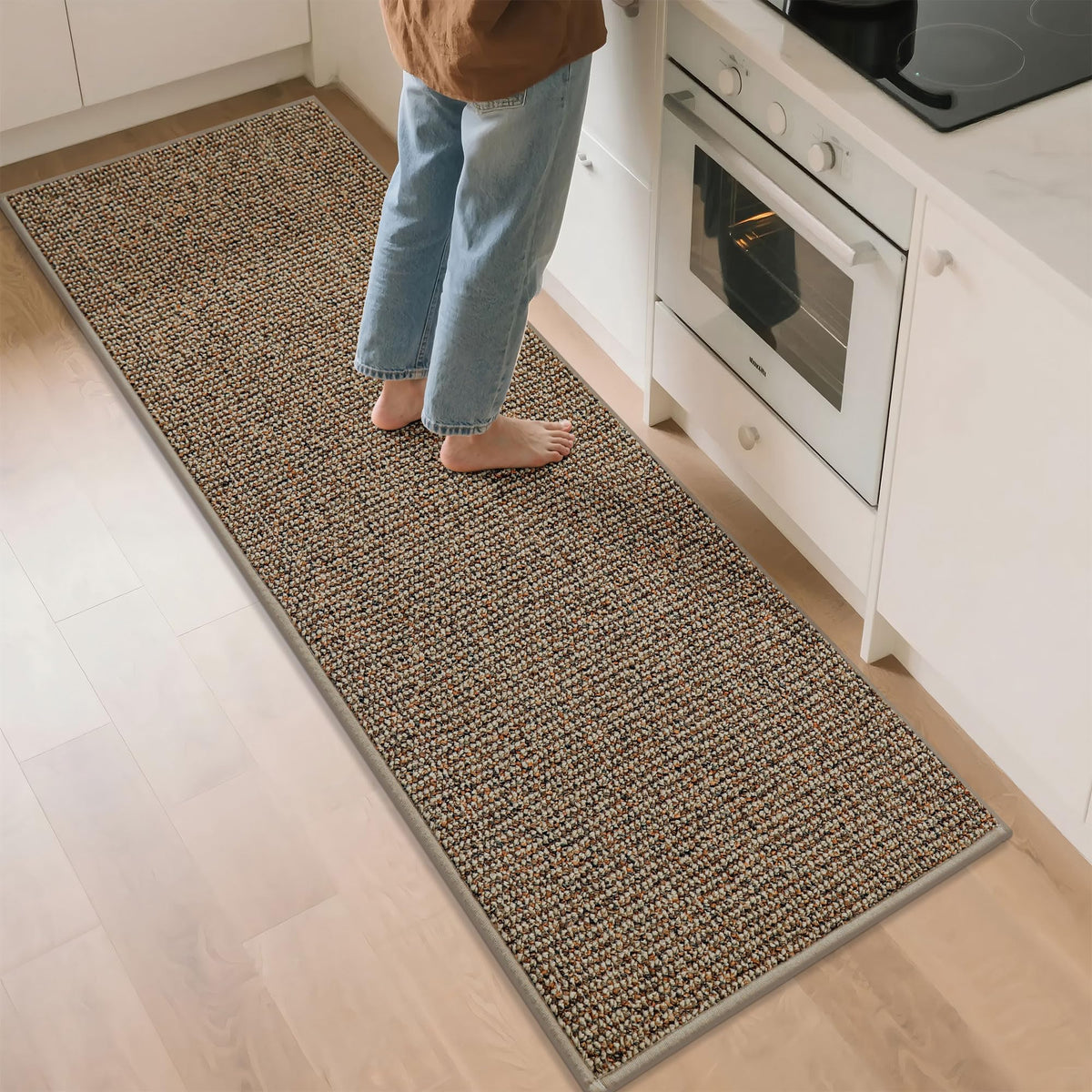 BEQHAUSE Kitchen Rugs 20"x32", Non-Slip Kitchen Mats for Floor, Blue