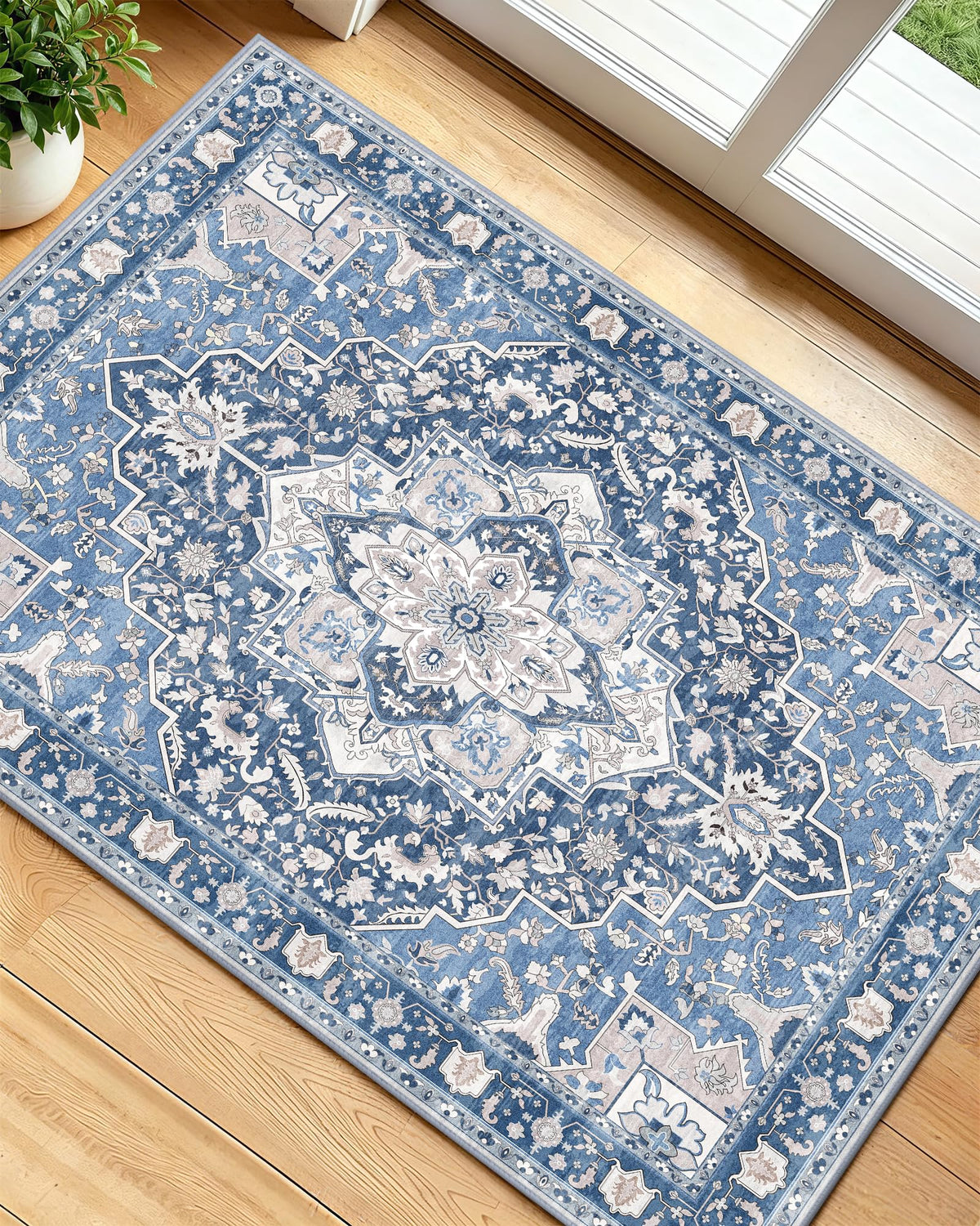 OLANLY 2x6 Washable Runner Rug, Soft Non Slip Carpet for Hallway Kitchen
