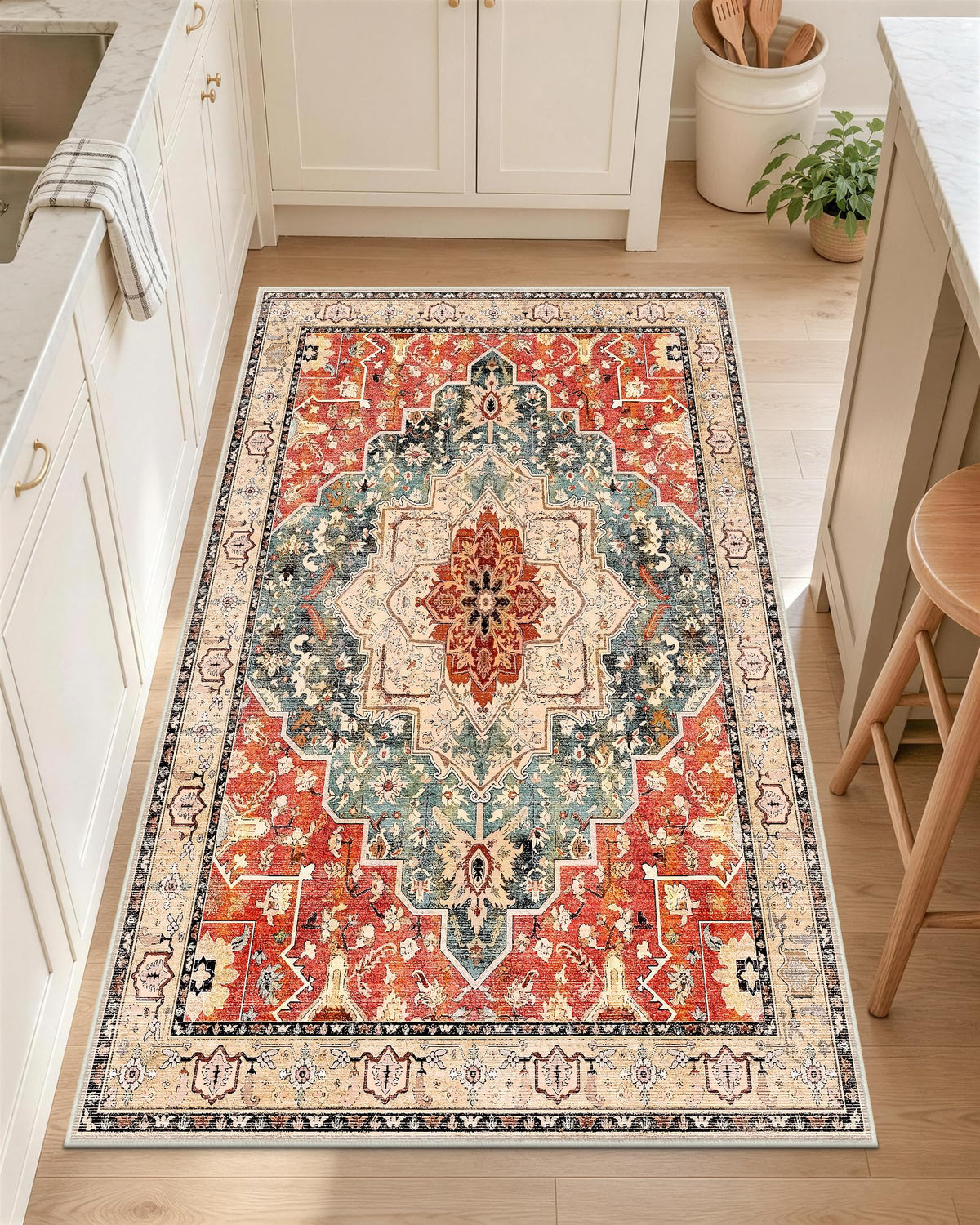 OLANLY 2x6 Washable Runner Rug, Soft Non Slip Carpet for Hallway Kitchen