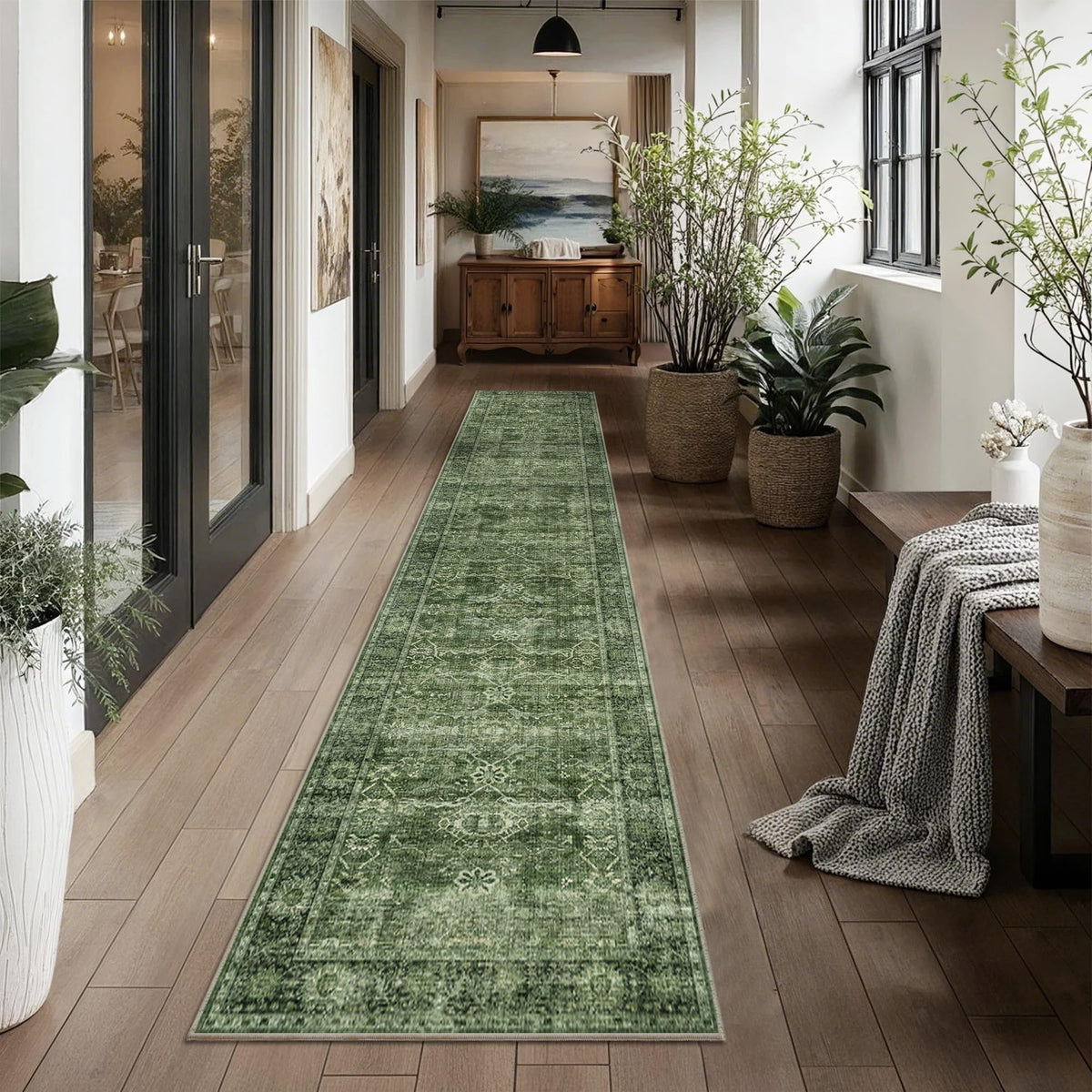 2x3 Washable Rug Beige Vintage Rugs for Entryway Kitchen