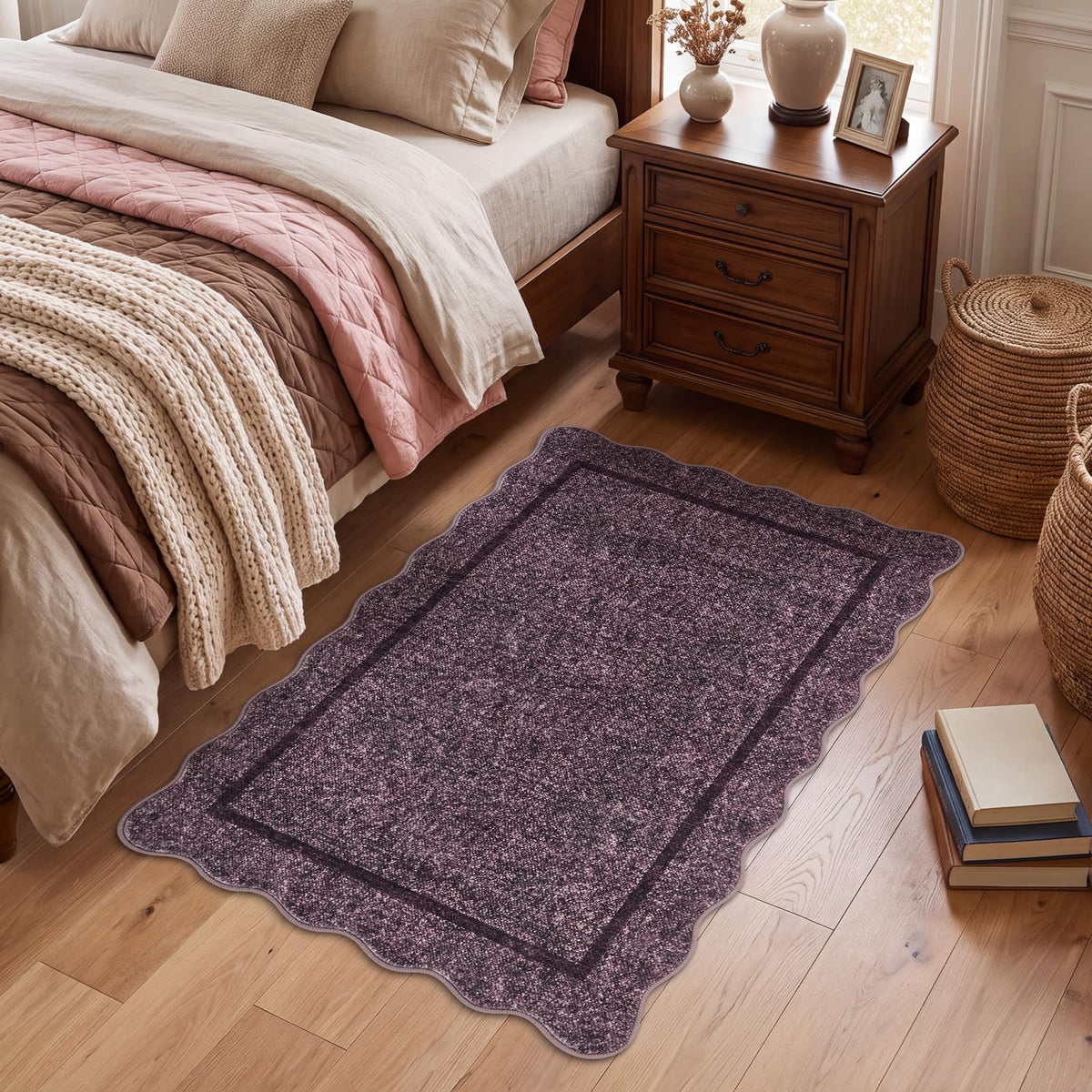 GarveeHome Scalloped Washable Runner Rug 2x6 Non Slip Kitchen Rugs