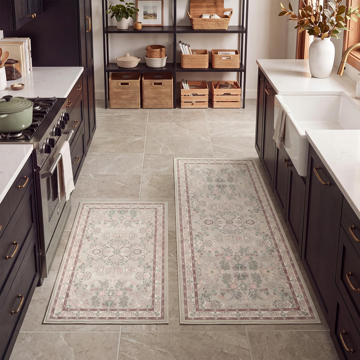 GRANNY SAYS Boho Kitchen Rug Set of 3, Anti Fatigue Kitchen Mats Non Slip
