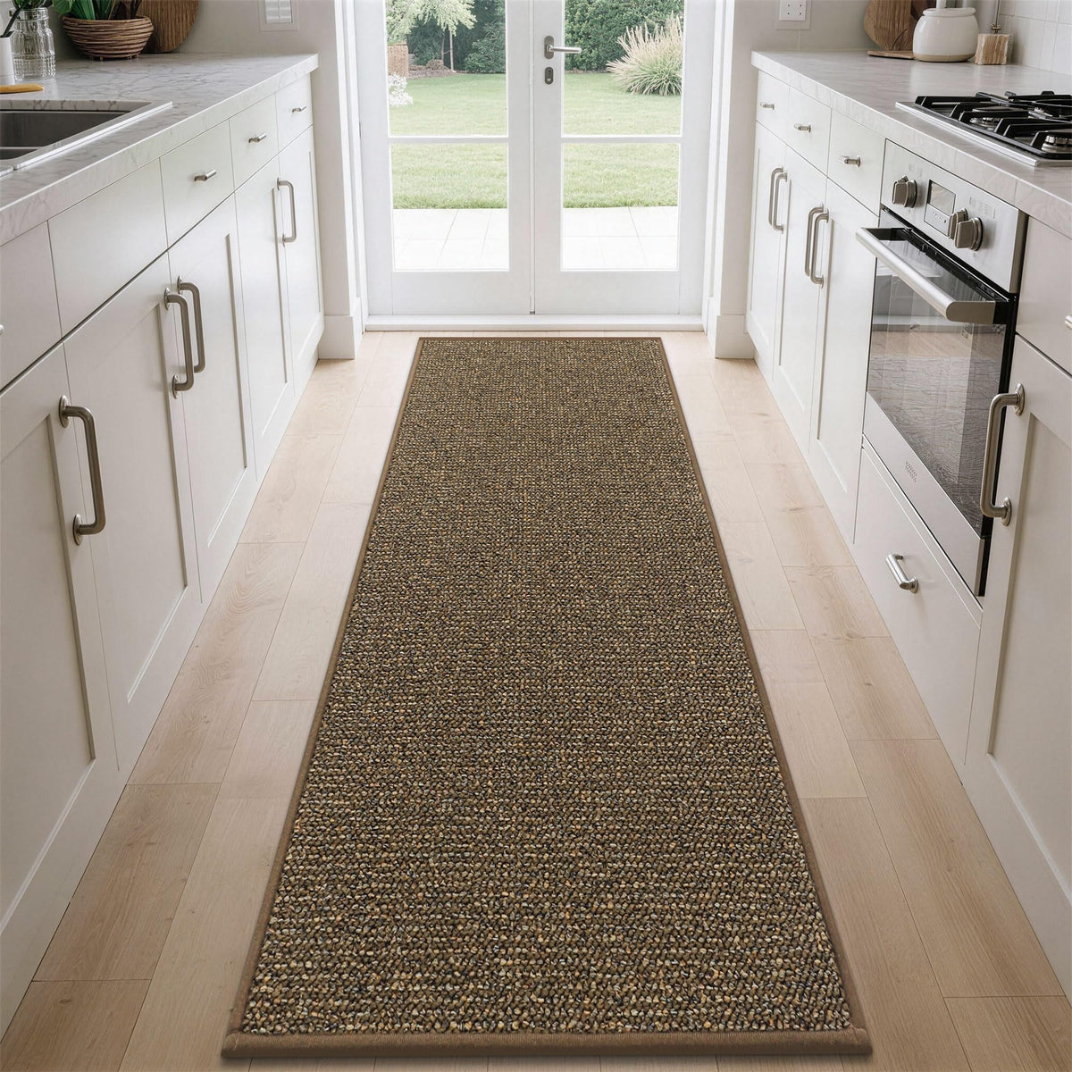 BEQHAUSE Kitchen Rugs 32"x48", Non-Slip Kitchen Mats for Floor, Taupe