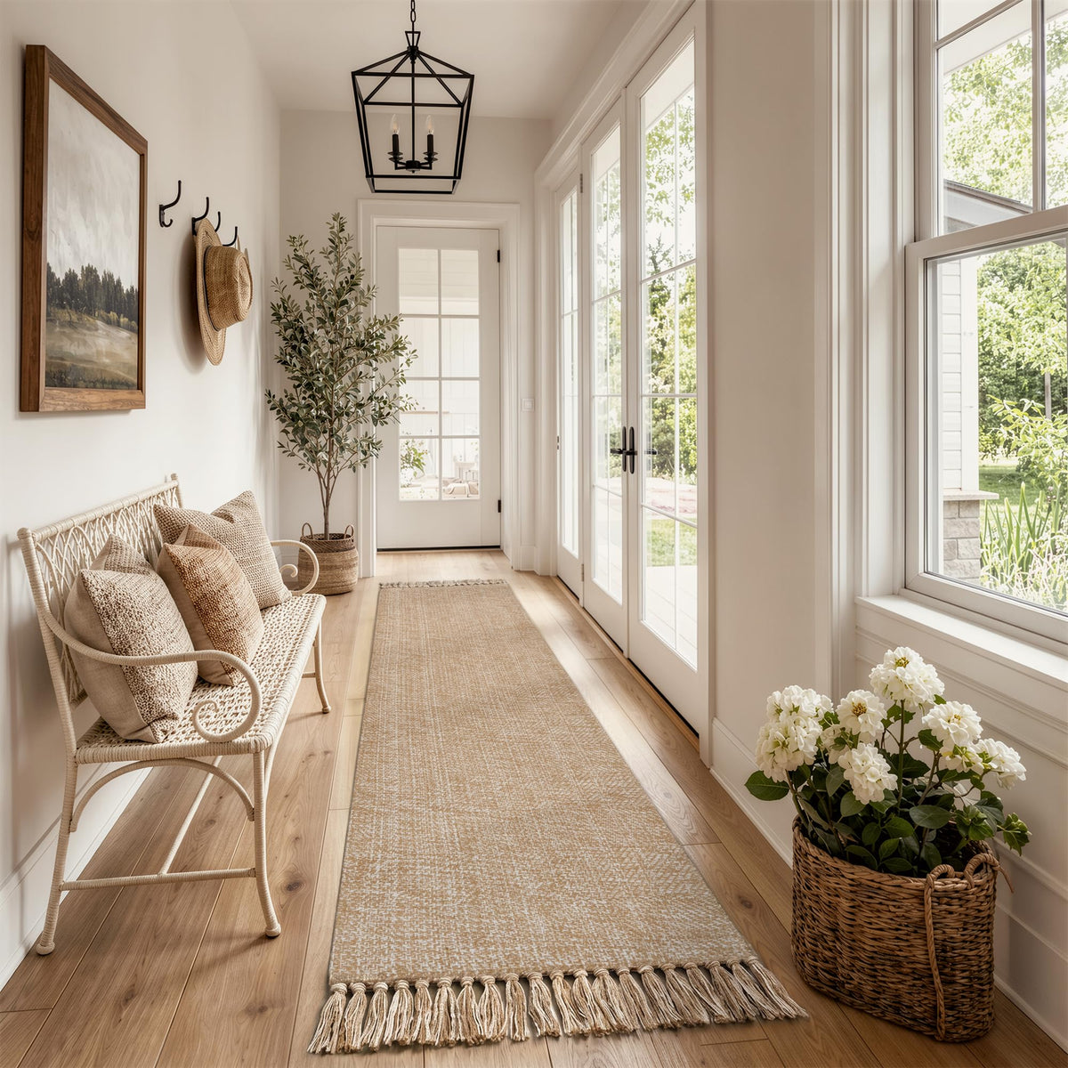 Collive Bathroom Runner Rug, 2' x 5' Modern Farmhouse Kitchen Rugs