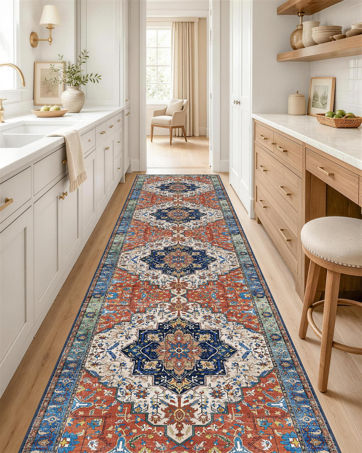 OLANLY 2x6 Washable Runner Rug, Soft Non Slip Carpet for Hallway Kitchen