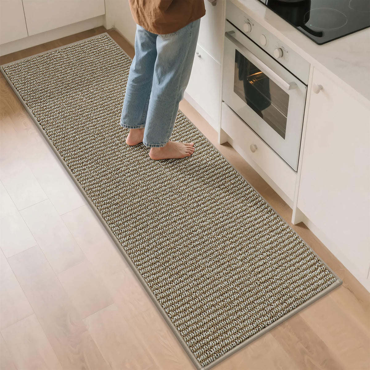 BEQHAUSE Kitchen Rugs 20"x32", Non-Slip Kitchen Mats for Floor, Blue