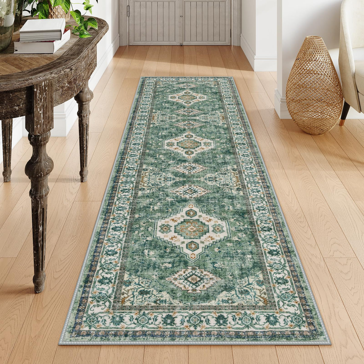 Lahome Oriental Kitchen Runner Rug Non Slip, 2x8 Runners for Hallways
