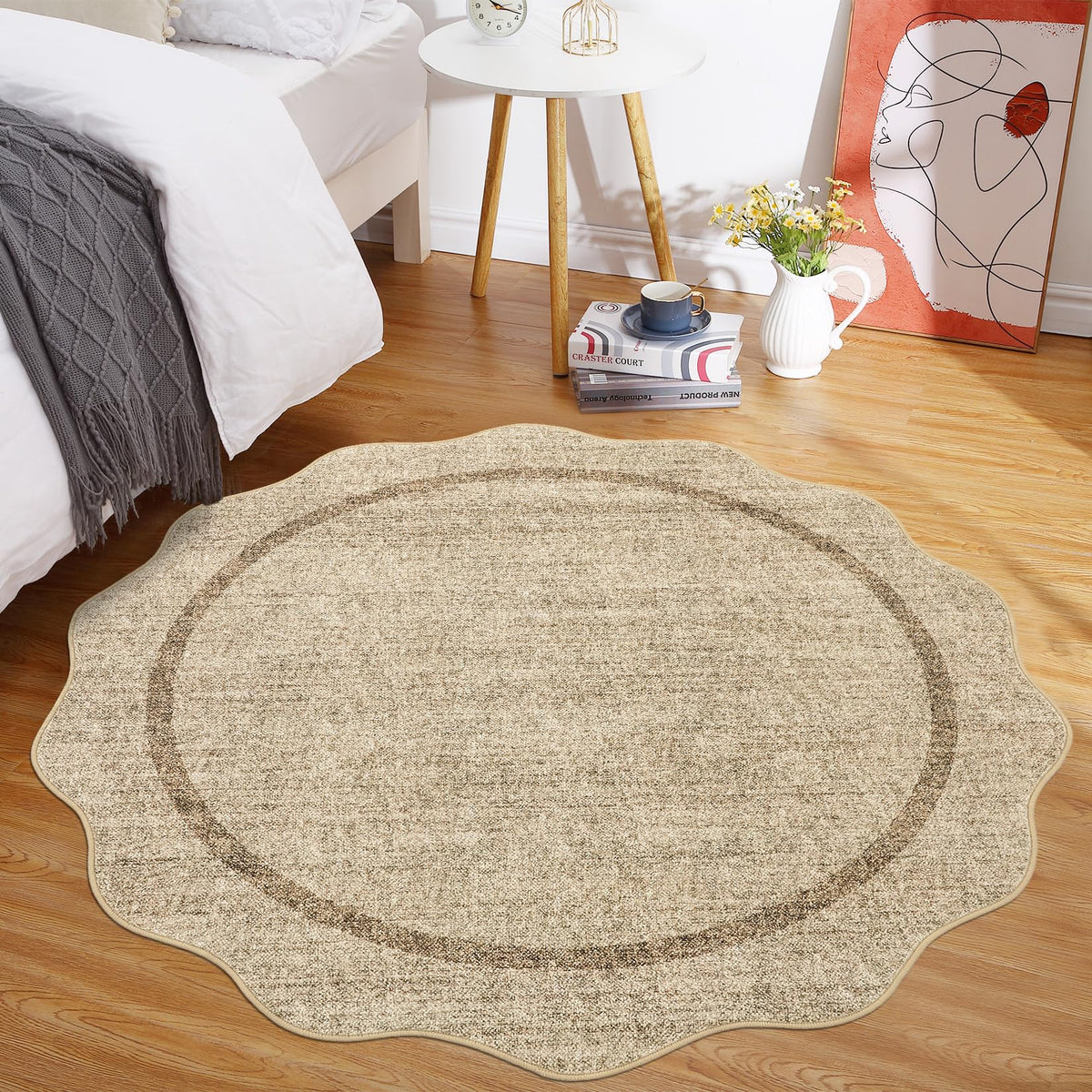 GarveeHome Scalloped Washable Runner Rug 2x6 Non Slip Kitchen Rugs