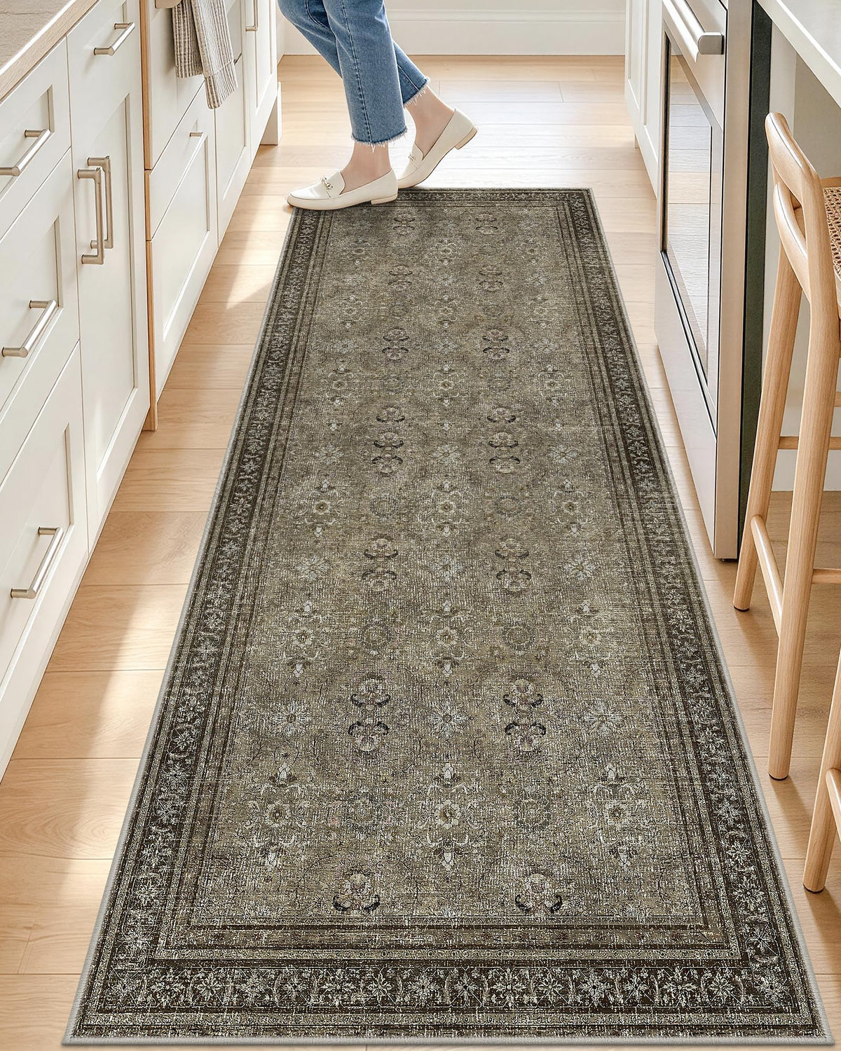 OLANLY 2x6 Washable Runner Rug, Soft Non Slip Carpet for Hallway Kitchen