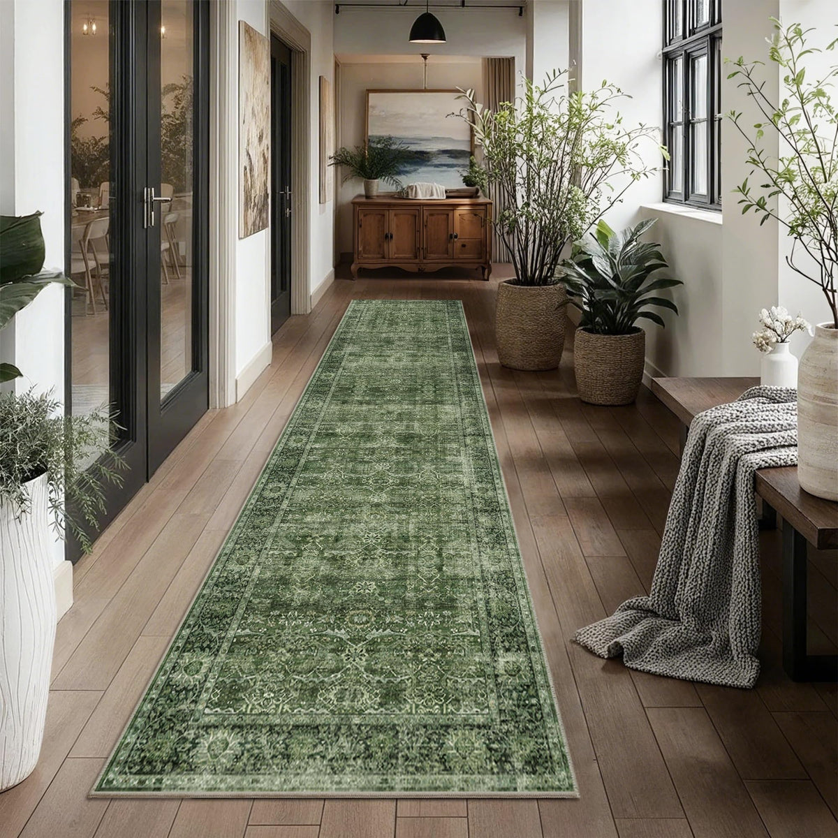 2x3 Washable Rug Beige Vintage Rugs for Entryway Kitchen