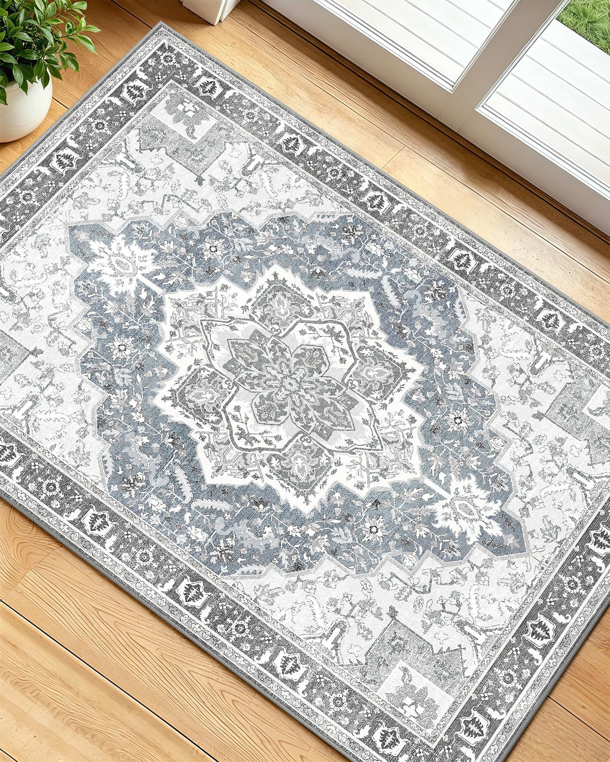 OLANLY 2x6 Washable Runner Rug, Soft Non Slip Carpet for Hallway Kitchen