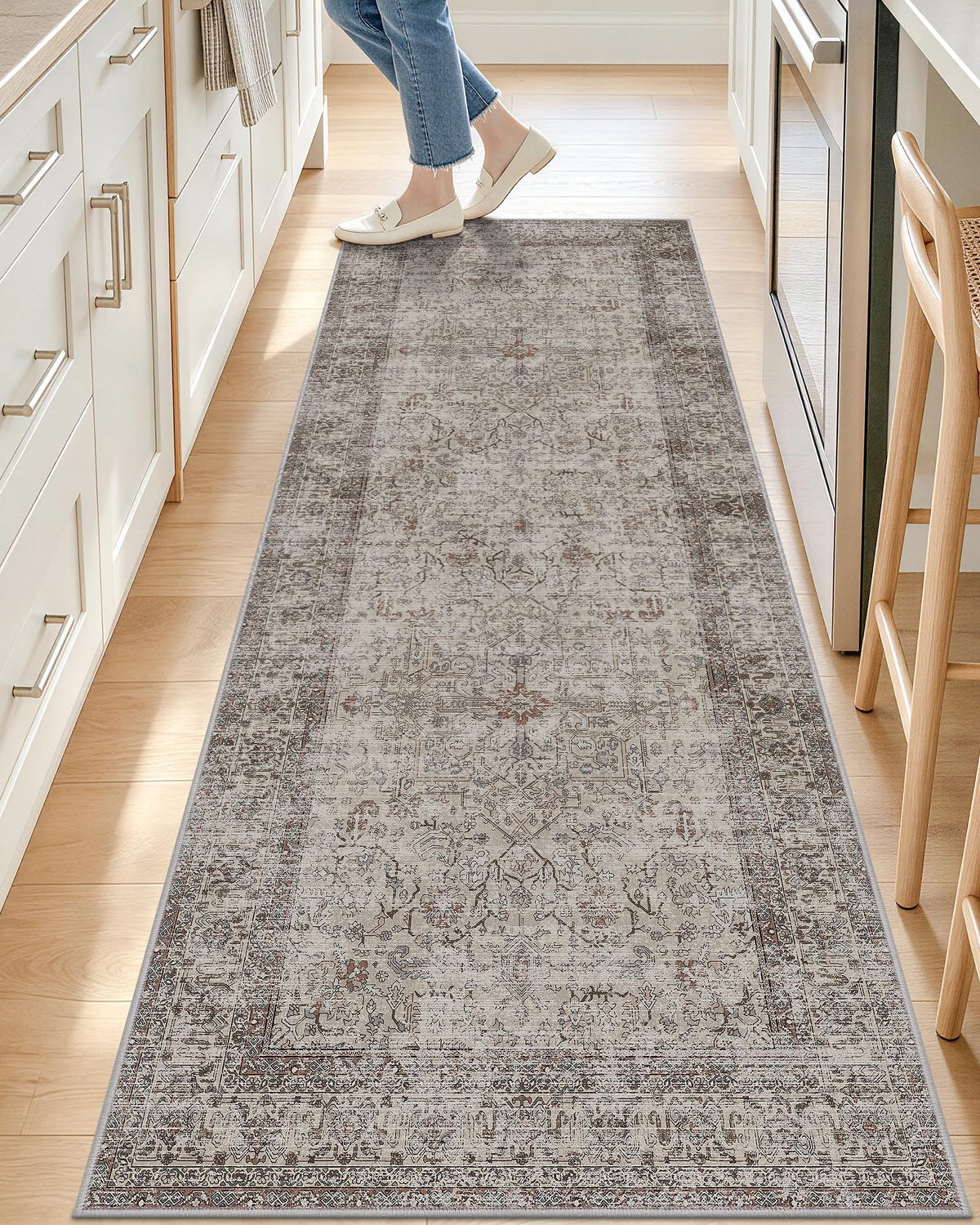 OLANLY 2x6 Washable Runner Rug, Soft Non Slip Carpet for Hallway Kitchen