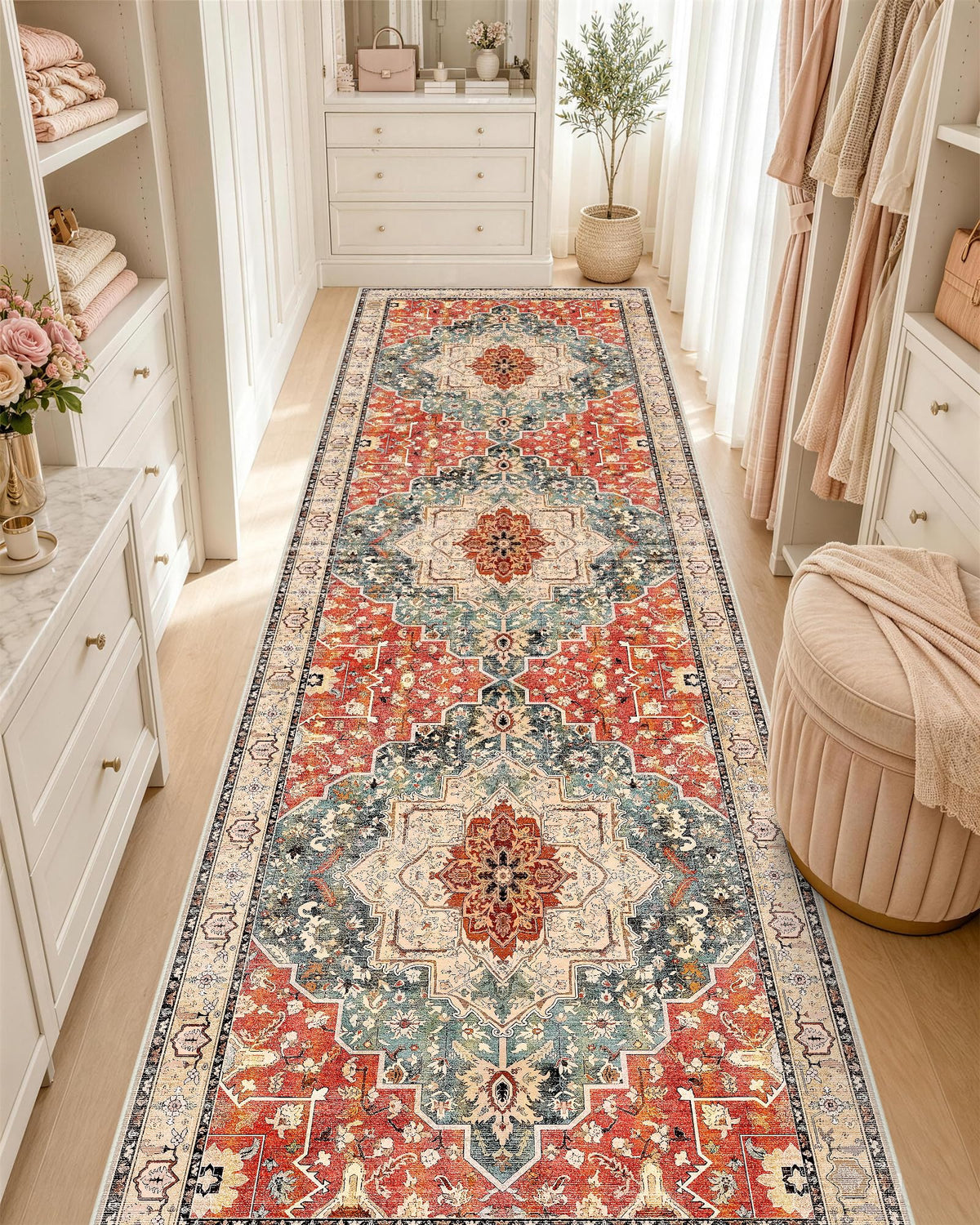 OLANLY 2x6 Washable Runner Rug, Soft Non Slip Carpet for Hallway Kitchen