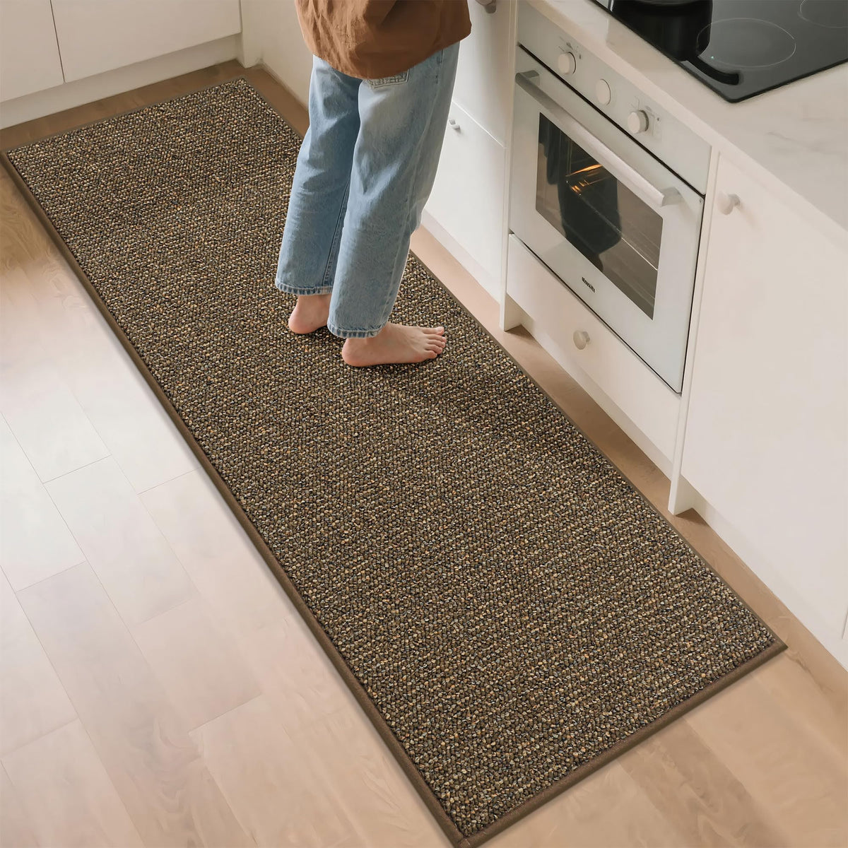 BEQHAUSE Kitchen Rugs 20"x32", Non-Slip Kitchen Mats for Floor, Blue