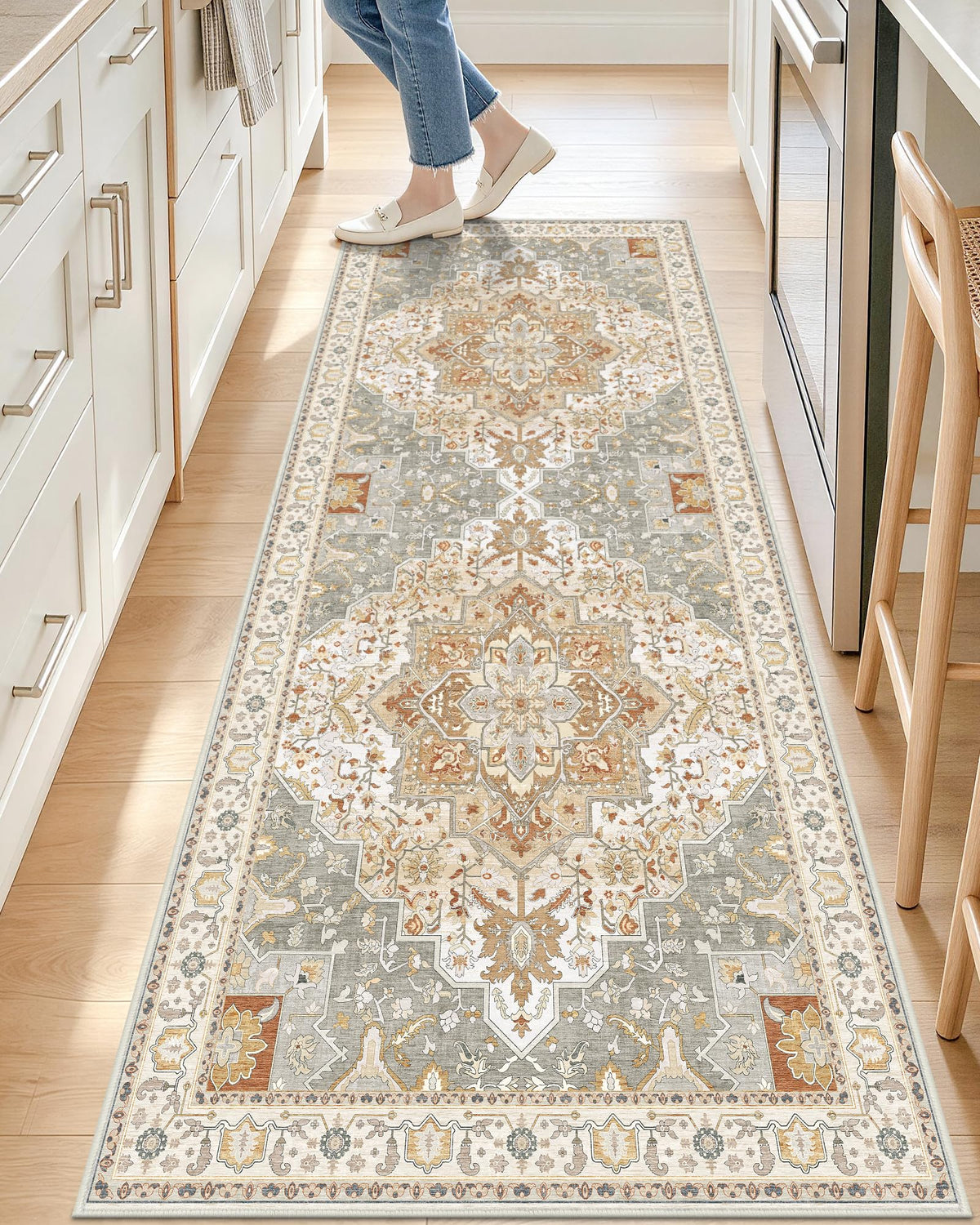 OLANLY 2x6 Washable Runner Rug, Soft Non Slip Carpet for Hallway Kitchen