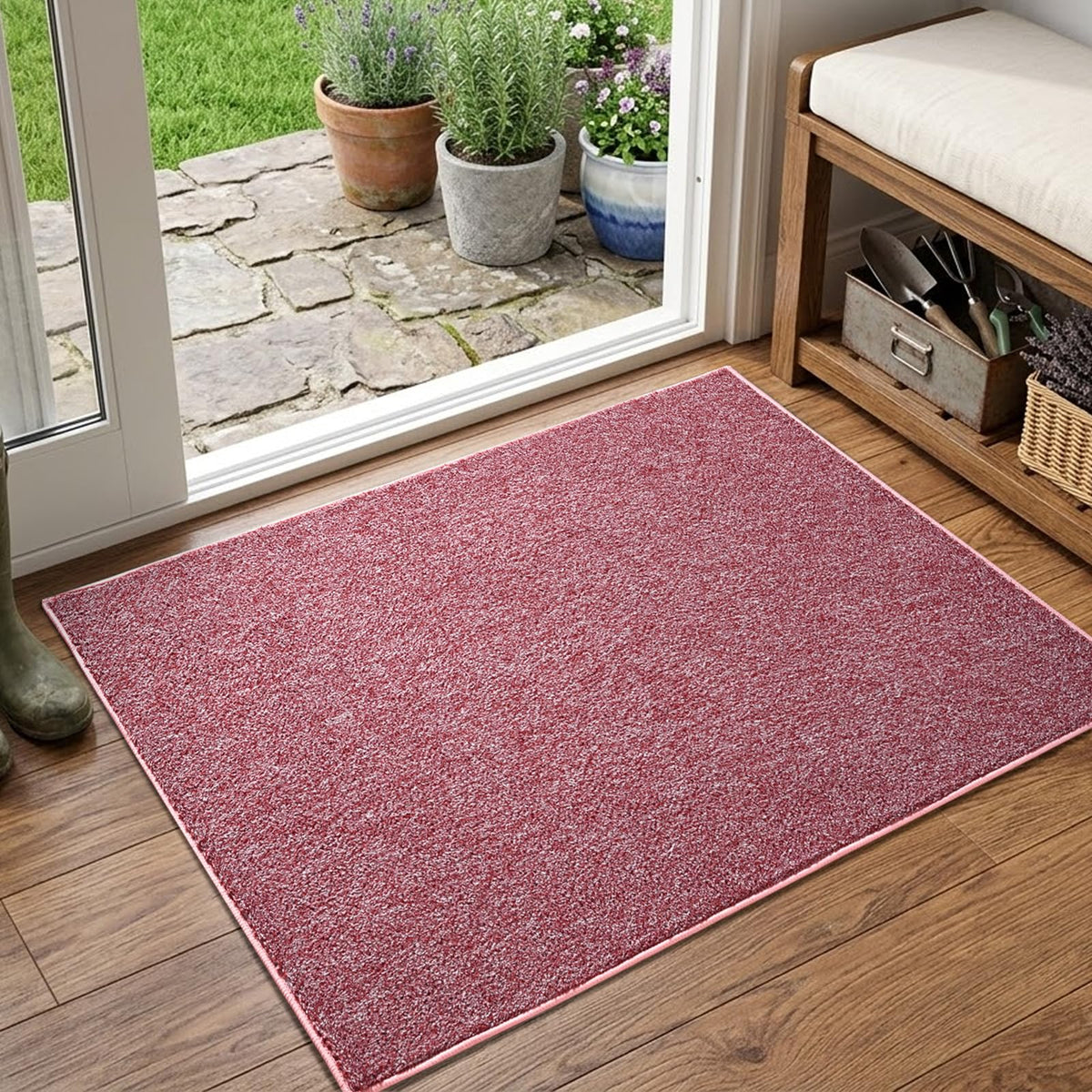2x6 Grey Runner Rug Washable Non-Slip Soft for Kitchen Hallway Bathroom